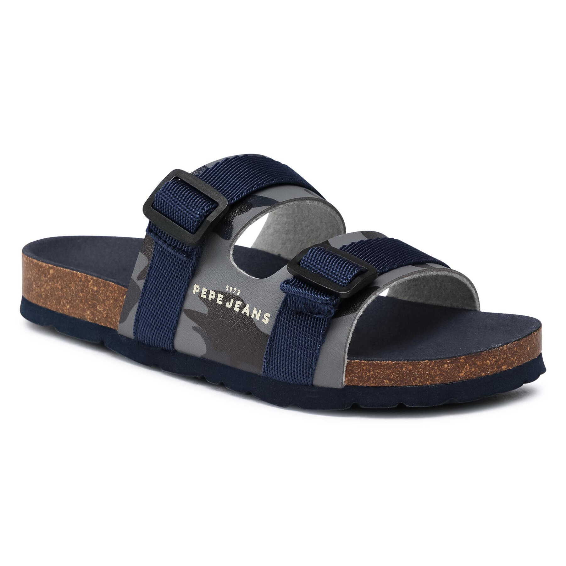 Pepe Jeans Șlapi Bio Straps Camo PBS90046 Bleumarin - Pled.ro