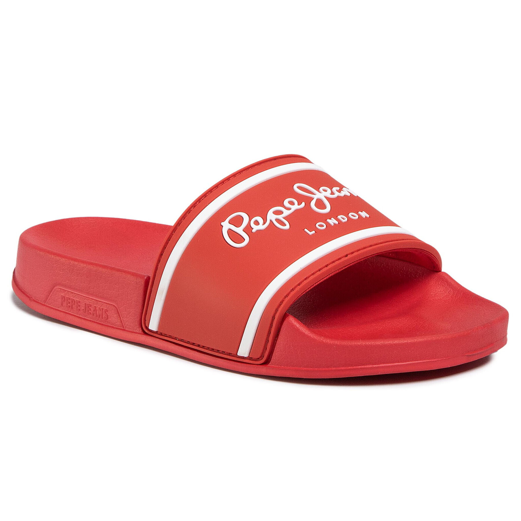 Pepe Jeans Șlapi Slider Logo Boys PBS70034 Roșu - Pled.ro