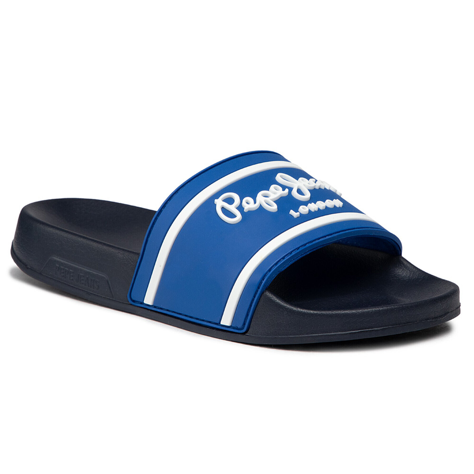 Pepe Jeans Șlapi Slider Logo Boys PBS70037 Bleumarin - Pled.ro