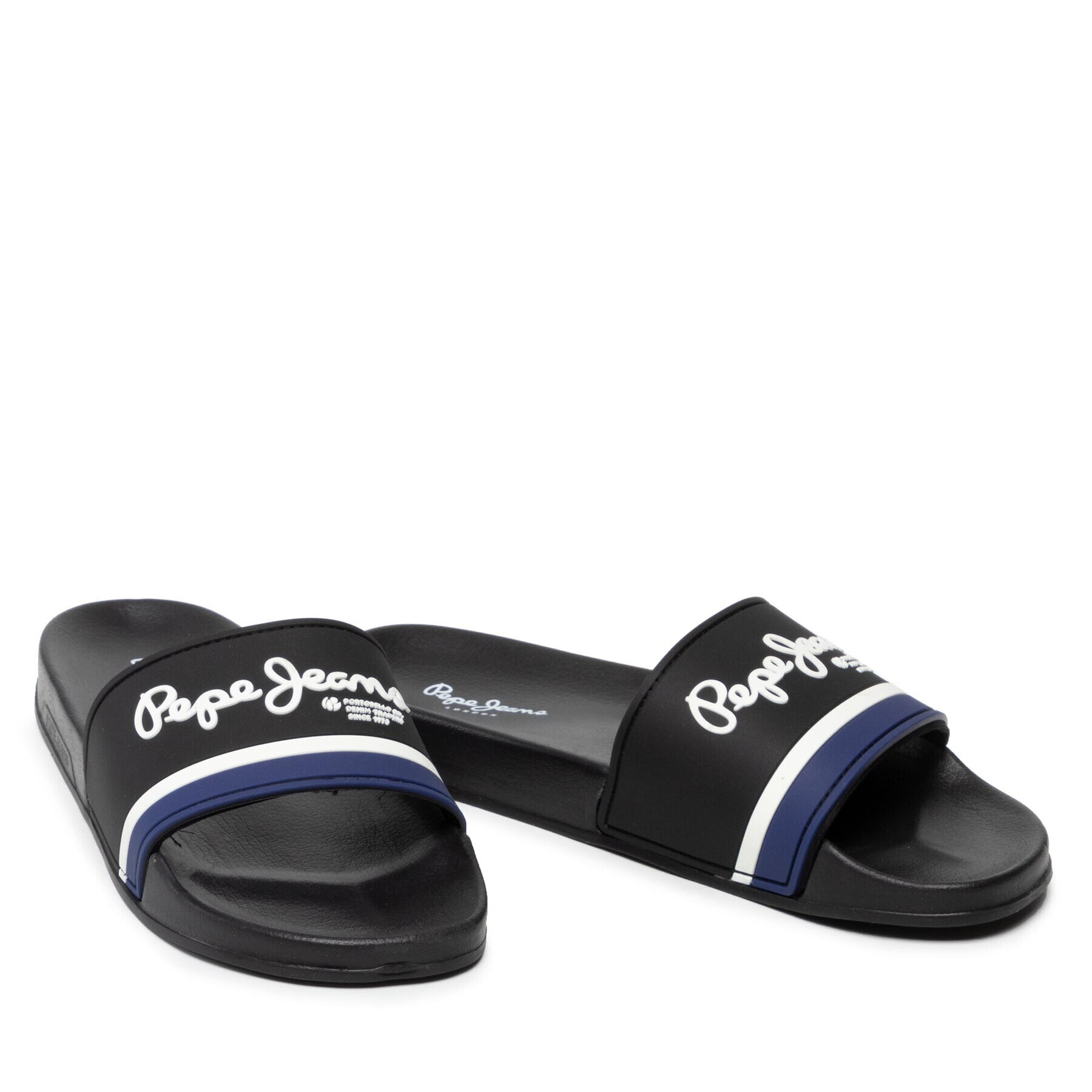 Pepe Jeans Șlapi Slider Portobello PMS70108 Negru - Pled.ro