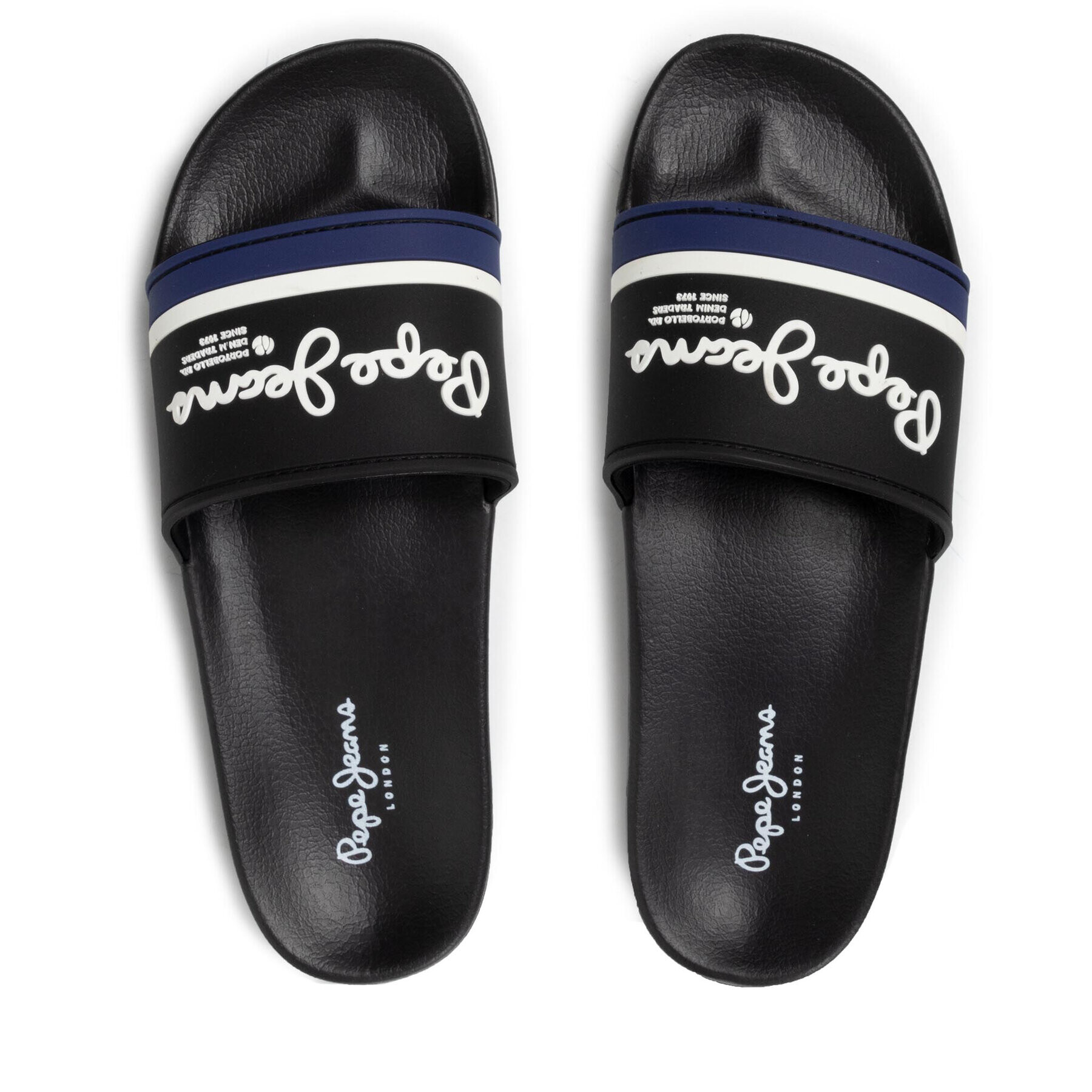 Pepe Jeans Șlapi Slider Portobello PMS70108 Negru - Pled.ro