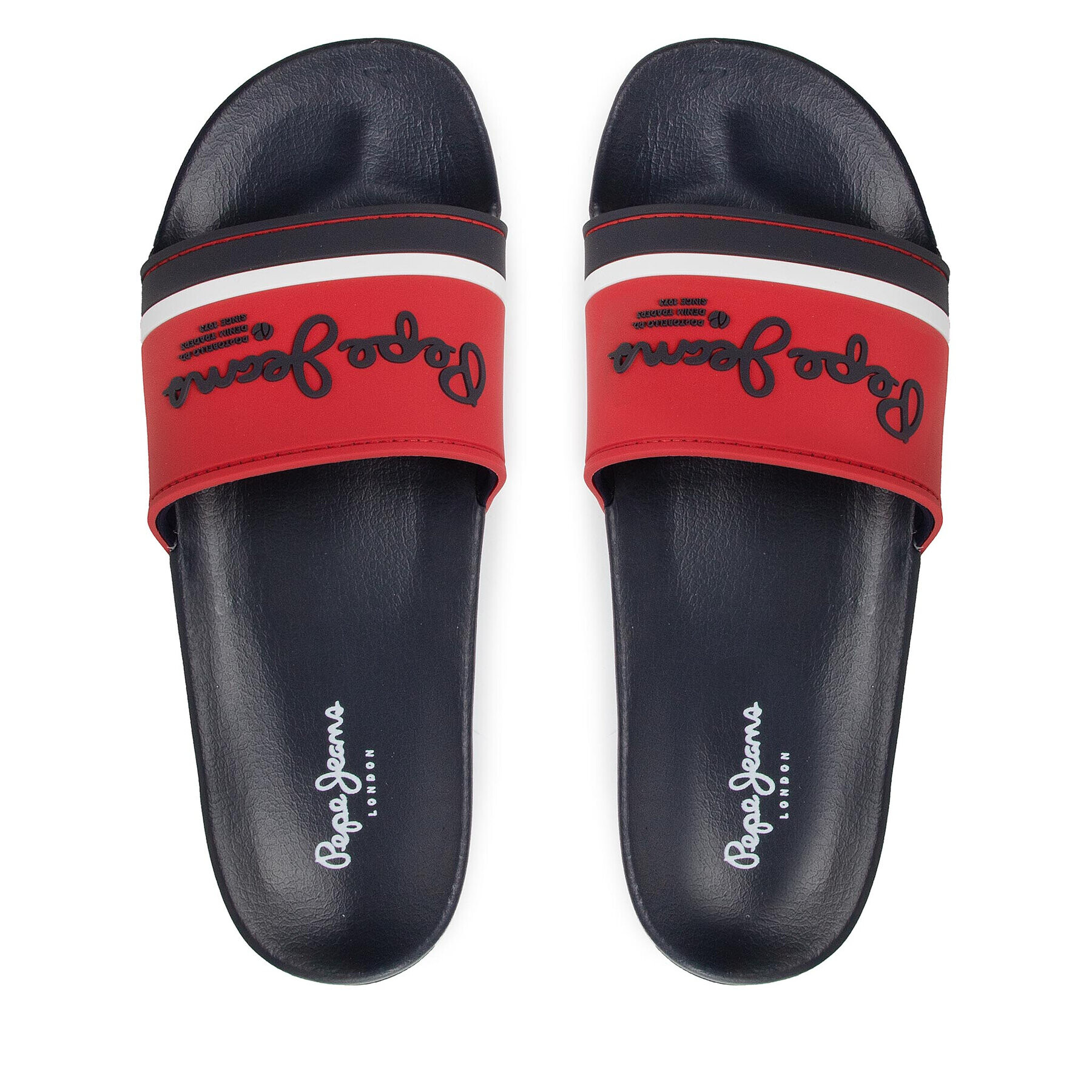 Pepe Jeans Șlapi Slider Portobello PMS70108 Roșu - Pled.ro