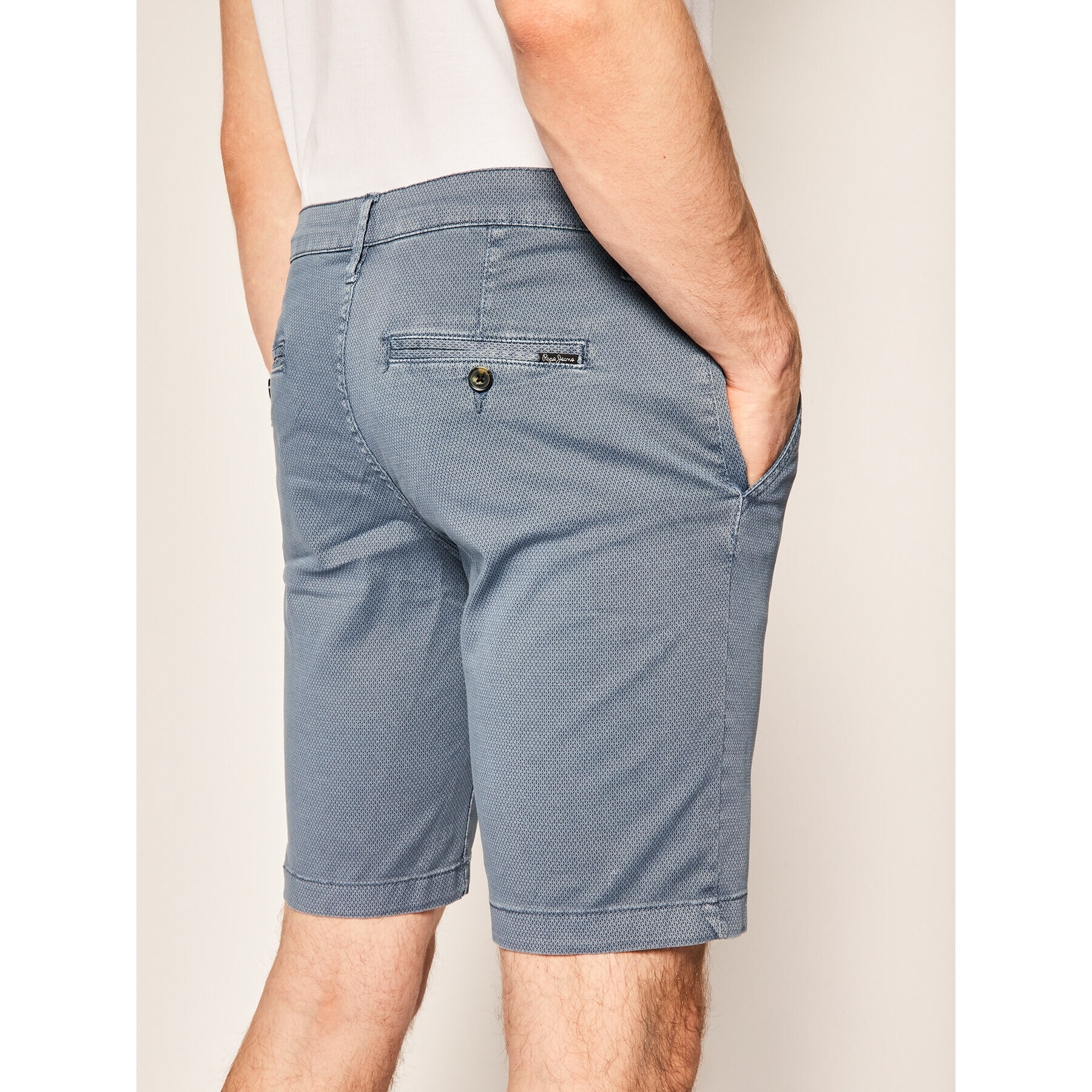 Pepe Jeans Pantalon scurți din material Charly Minimal PM800773 Albastru Slim Fit - Pled.ro