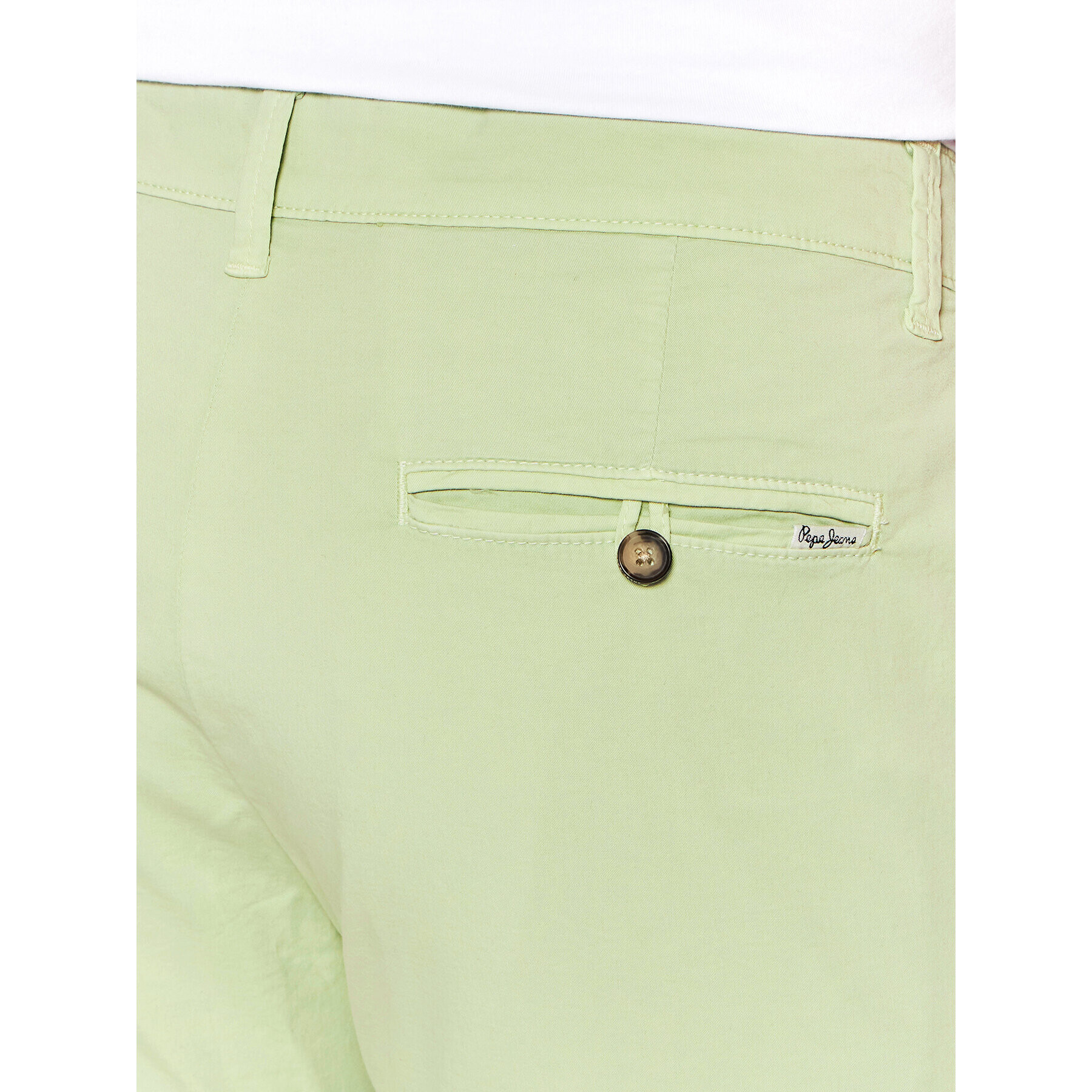 Pepe Jeans Pantalon scurți din material Queen PM800938 Verde Regular Fit - Pled.ro