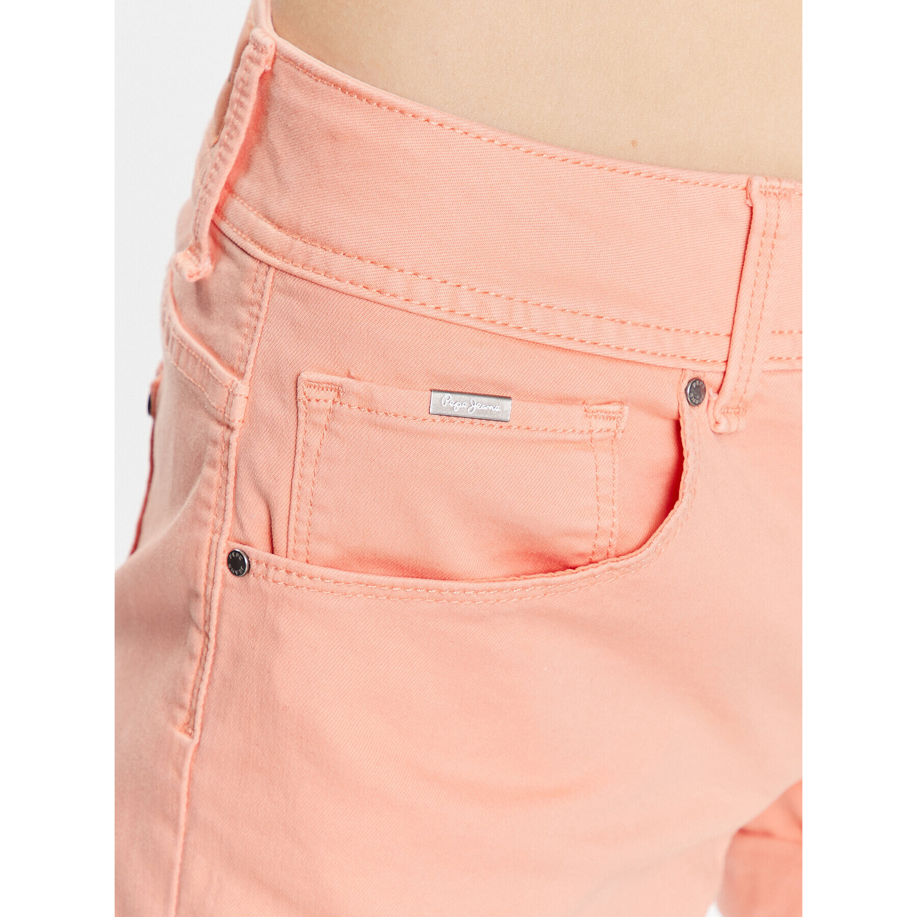 Pepe Jeans Pantalon scurți din material Siouxie PL801002YE4 Portocaliu Regular Fit - Pled.ro