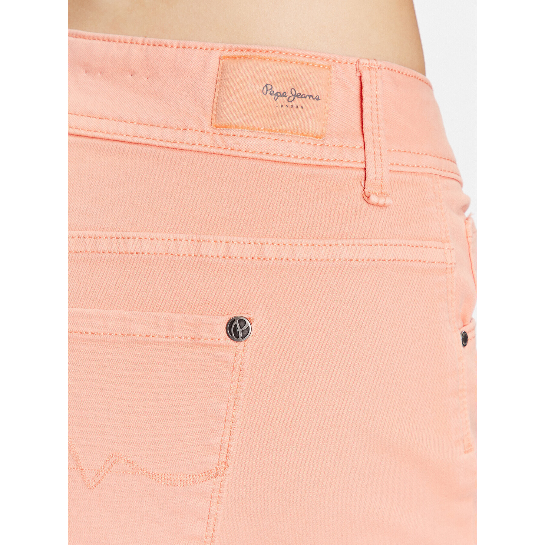 Pepe Jeans Pantalon scurți din material Siouxie PL801002YE4 Portocaliu Regular Fit - Pled.ro