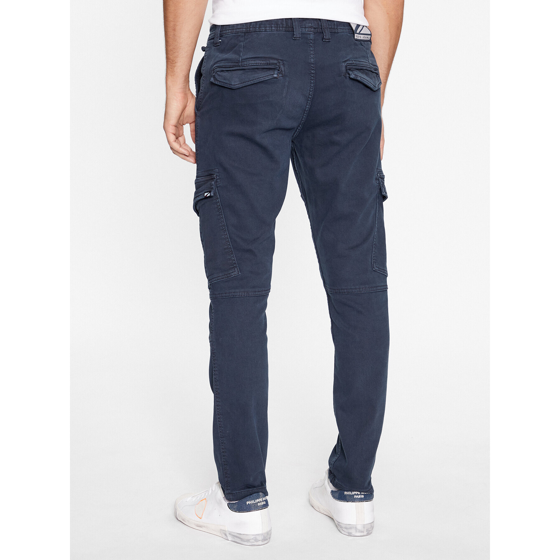 Pepe Jeans Pantaloni din material Jared PM211604YG7 Bleumarin Regular Fit - Pled.ro