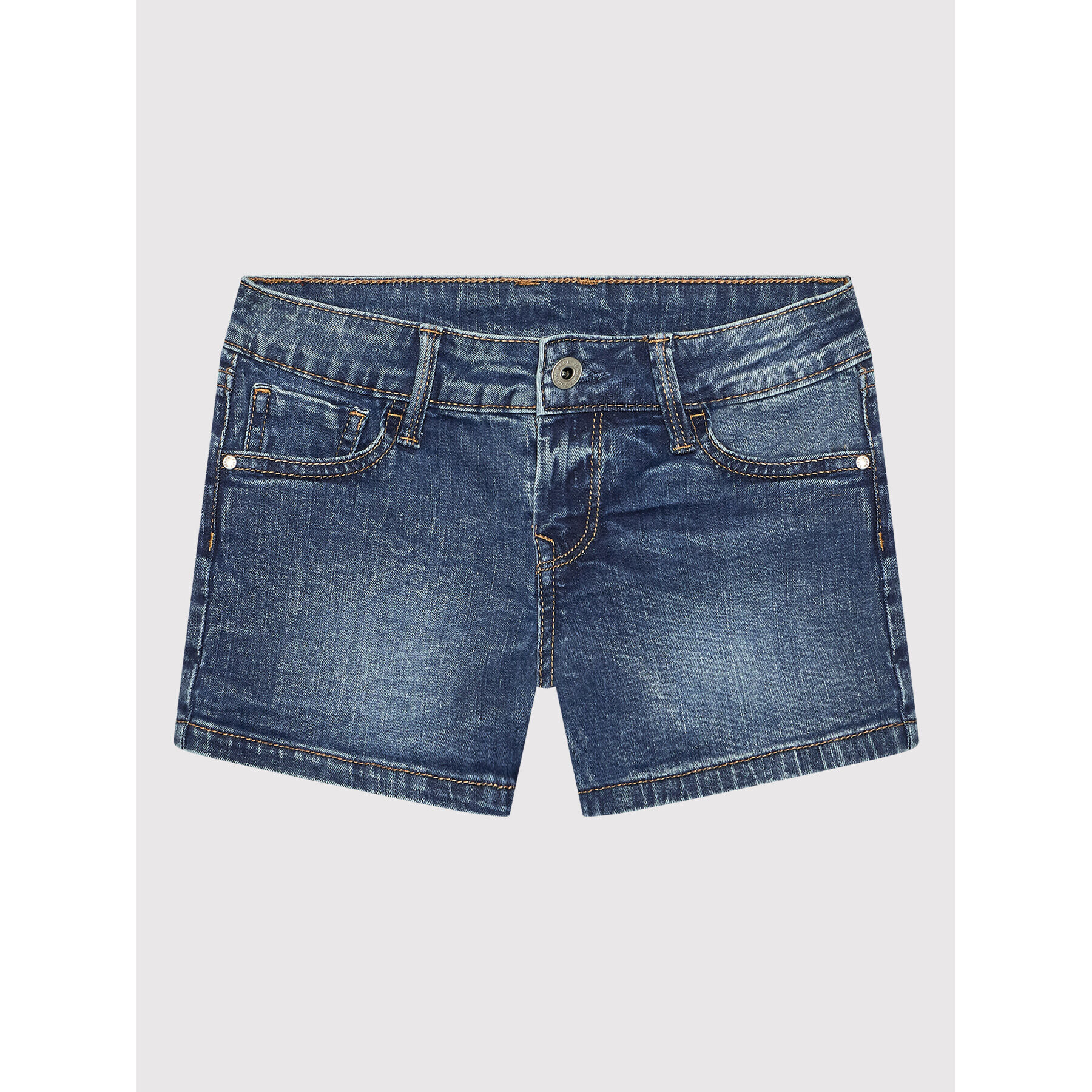 Pepe Jeans Pantaloni scurți de blugi Foxtail PG800782 Bleumarin Regular Fit - Pled.ro