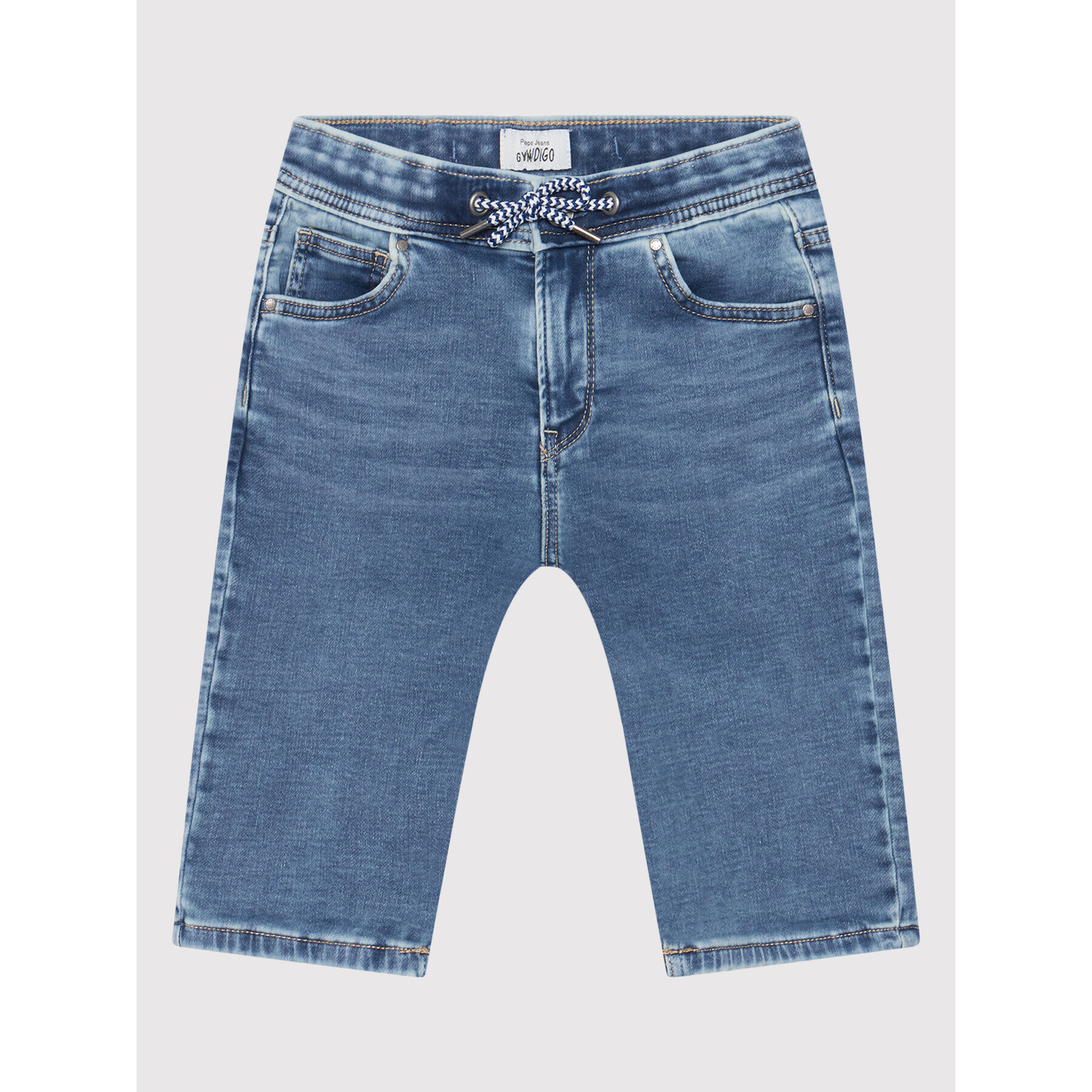 Pepe Jeans Pantaloni scurți de blugi GYMDIGO Joe PB800695 Albastru Regular Fit - Pled.ro