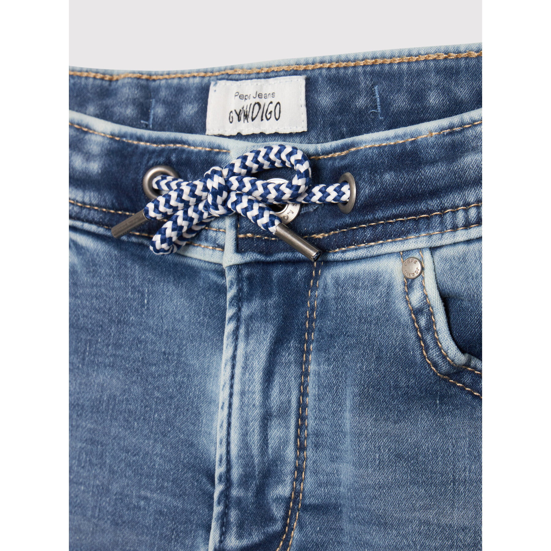 Pepe Jeans Pantaloni scurți de blugi GYMDIGO Joe PB800695 Albastru Regular Fit - Pled.ro