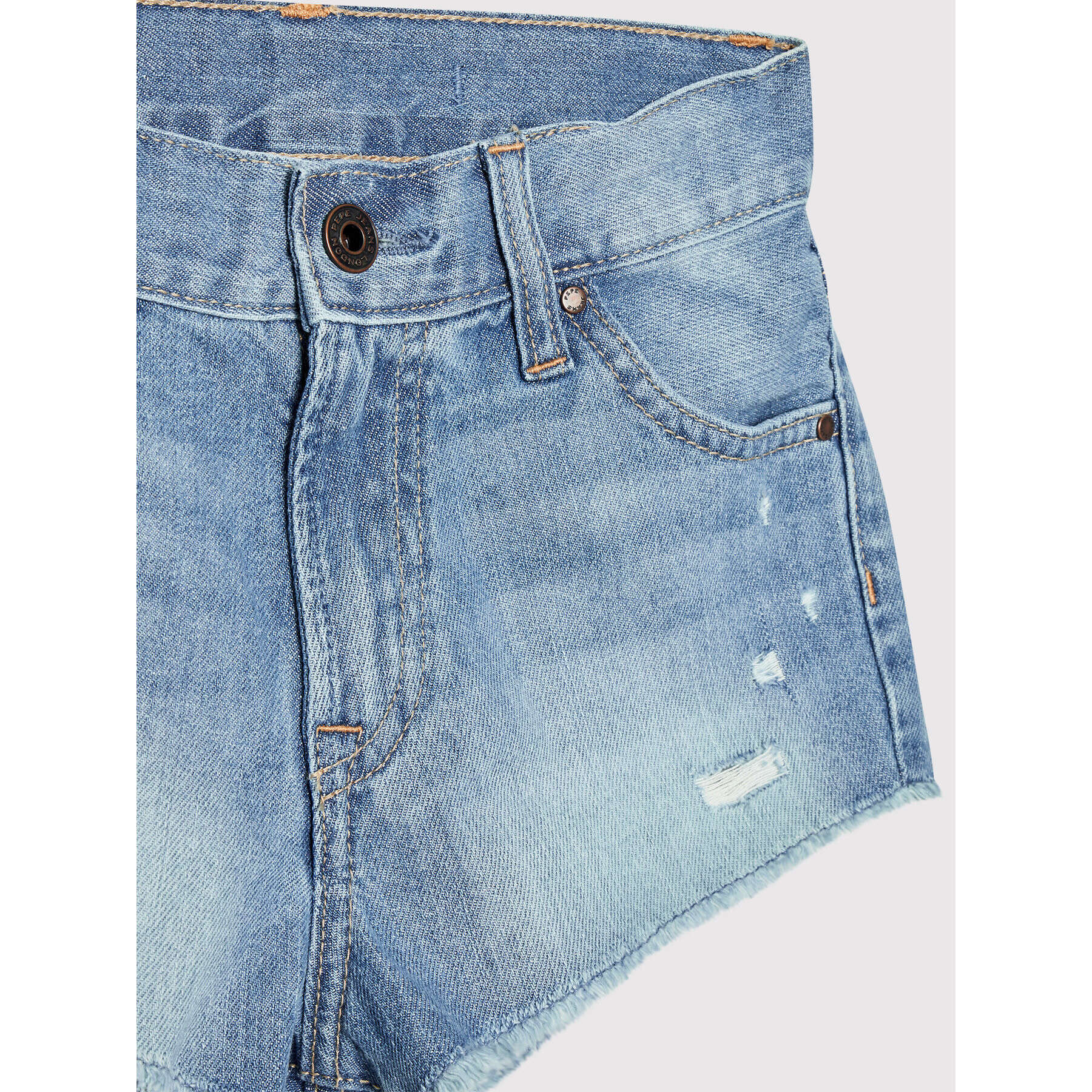 Pepe Jeans Pantaloni scurți de blugi Patty PG800783 Albastru Regular Fit - Pled.ro