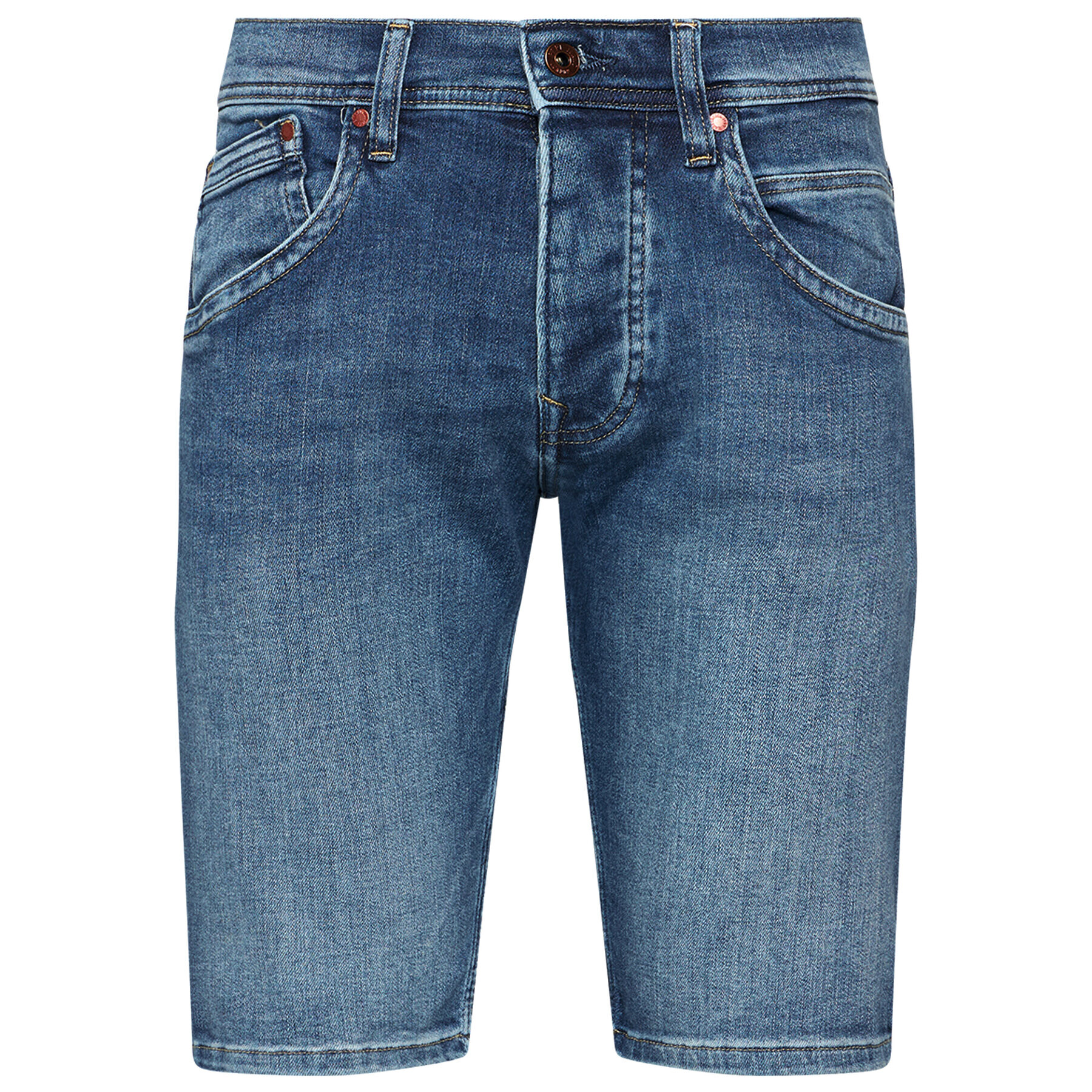 Pepe Jeans Pantaloni scurți de blugi Track PM800487 Bleumarin Regular Fit - Pled.ro