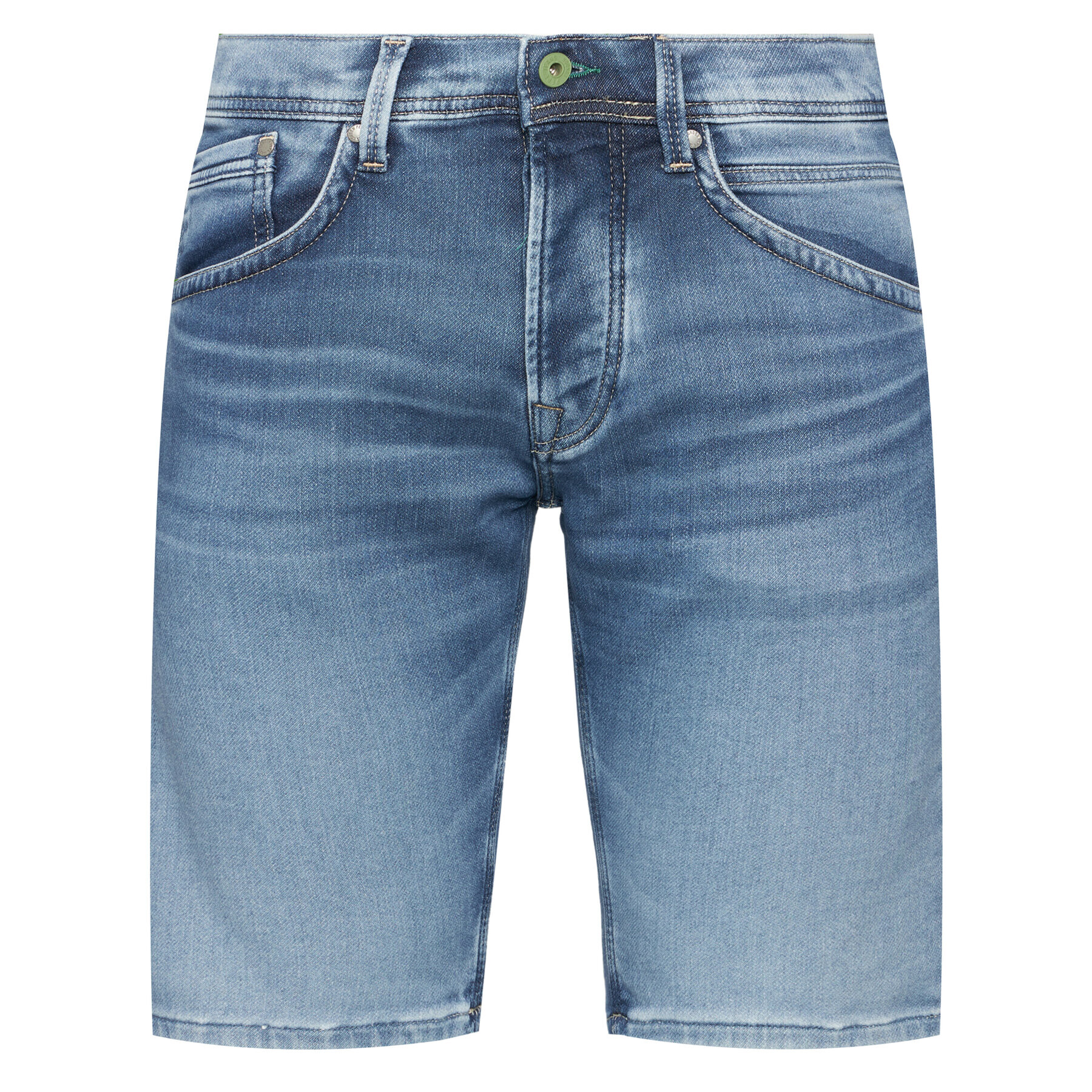 Pepe Jeans Pantaloni scurți de blugi Track PM800487WQ5 Albastru Regular Fit - Pled.ro