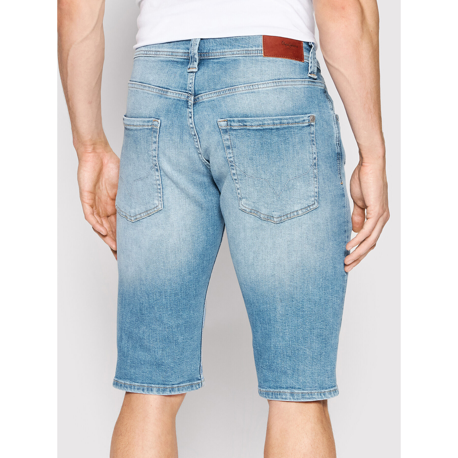 Pepe Jeans Pantaloni scurți de blugi Cash PM800935 Albastru Regular Fit - Pled.ro