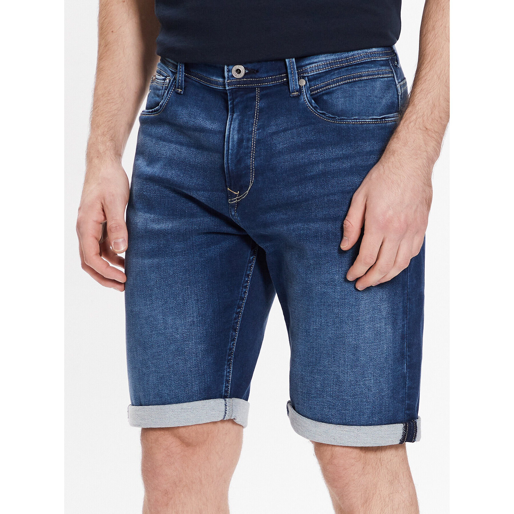 Pepe Jeans Pantaloni scurți de blugi Jack Short PM801022CQ8 Albastru Regular Fit - Pled.ro