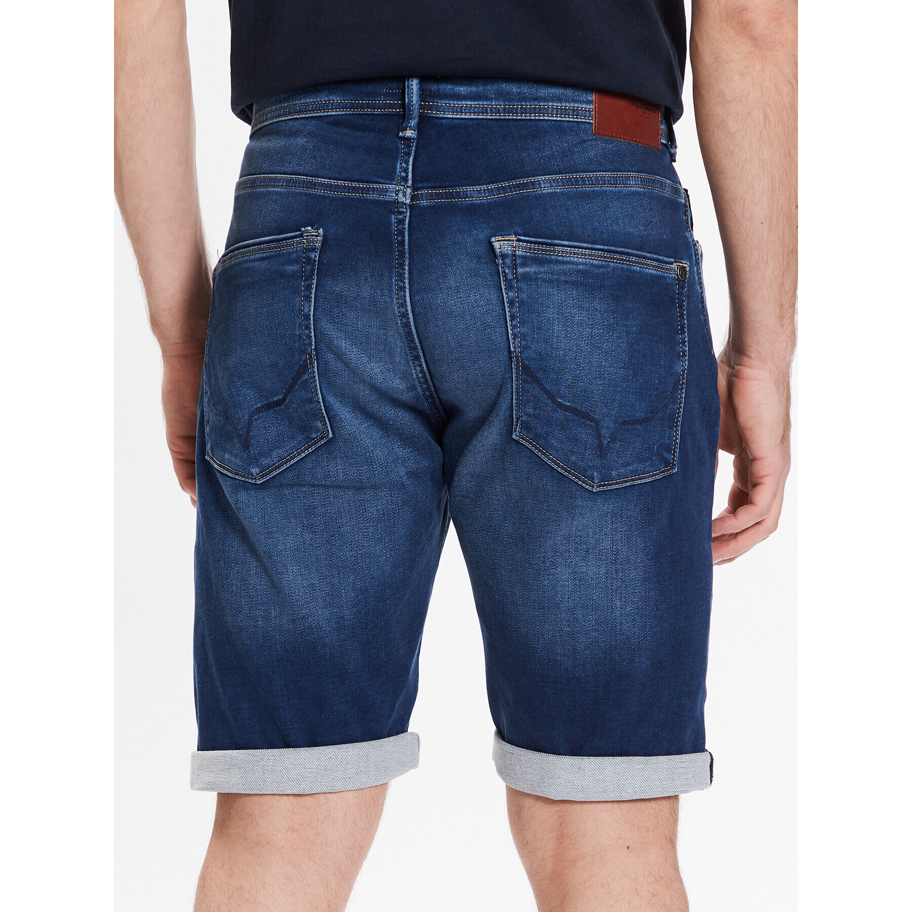 Pepe Jeans Pantaloni scurți de blugi Jack Short PM801022CQ8 Albastru Regular Fit - Pled.ro