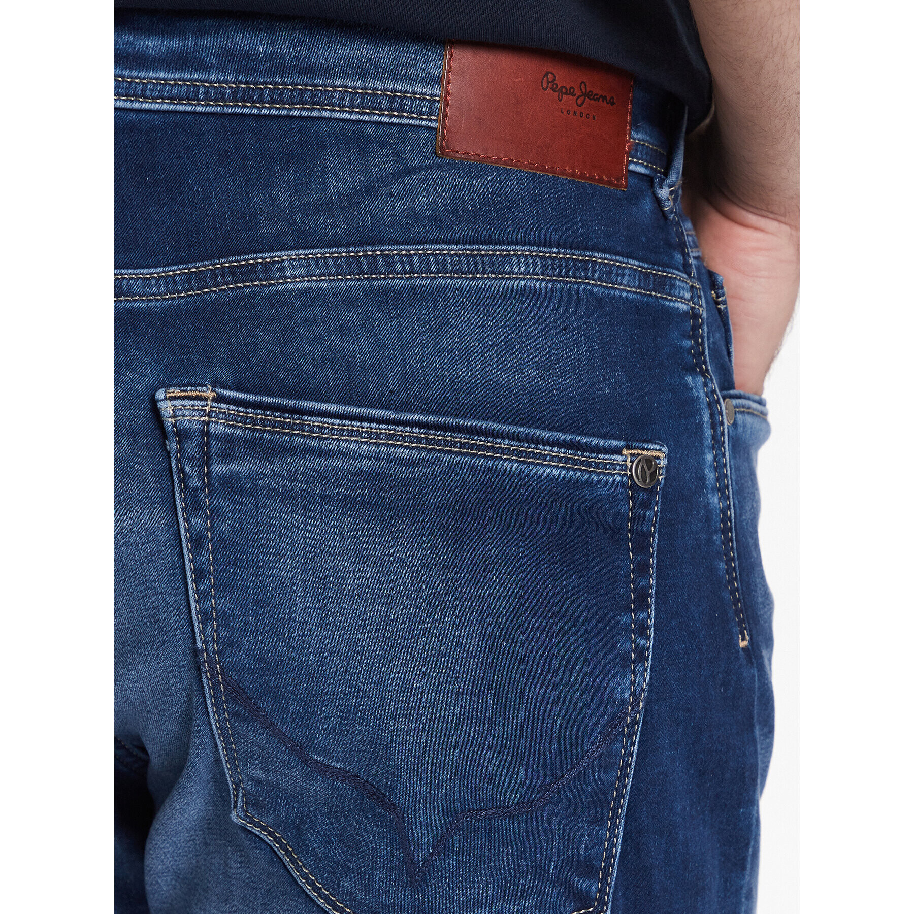 Pepe Jeans Pantaloni scurți de blugi Jack Short PM801022CQ8 Albastru Regular Fit - Pled.ro