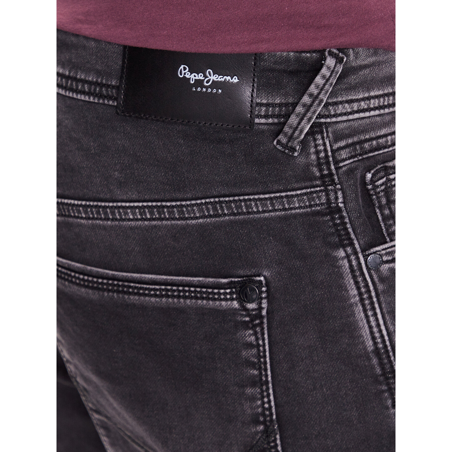 Pepe Jeans Pantaloni scurți de blugi Jack Short PM801022XF7 Gri Regular Fit - Pled.ro