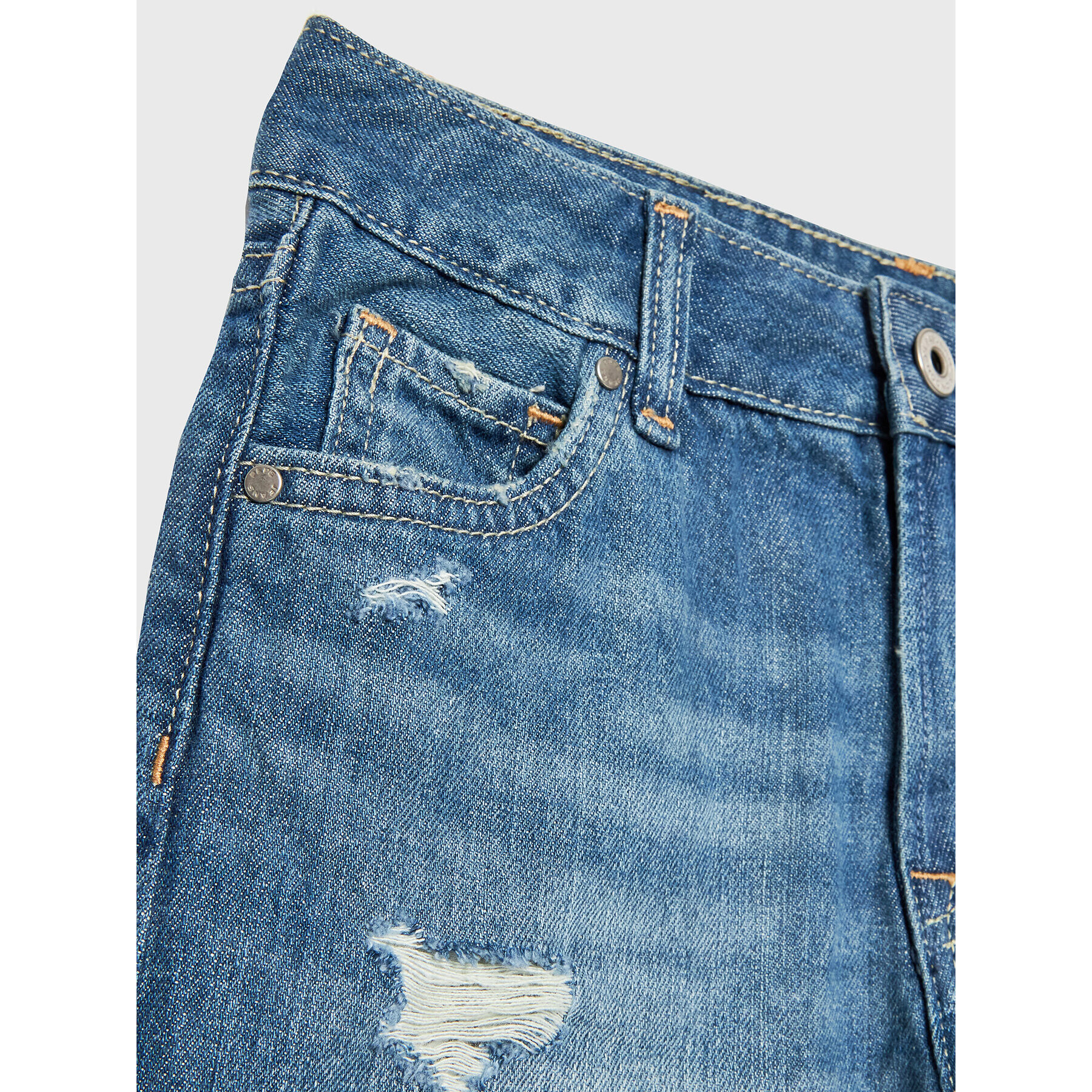 Pepe Jeans Pantaloni scurți de blugi Patty Short PG800783MR1 Albastru Regular Fit - Pled.ro