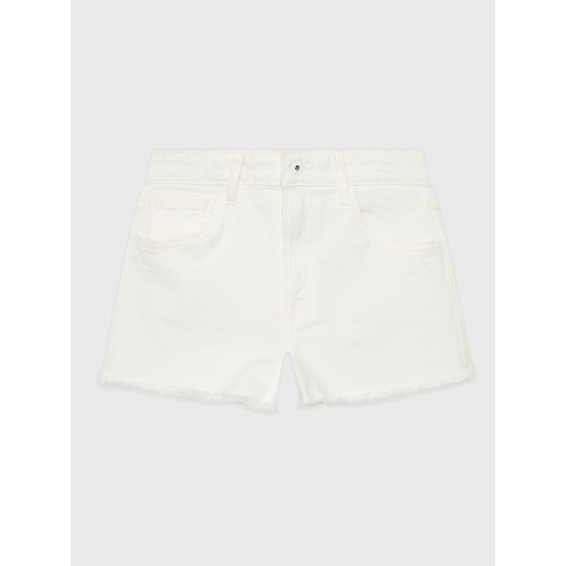 Pepe Jeans Pantaloni scurți de blugi Patty Short PG800783TR0 Alb Regular Fit - Pled.ro