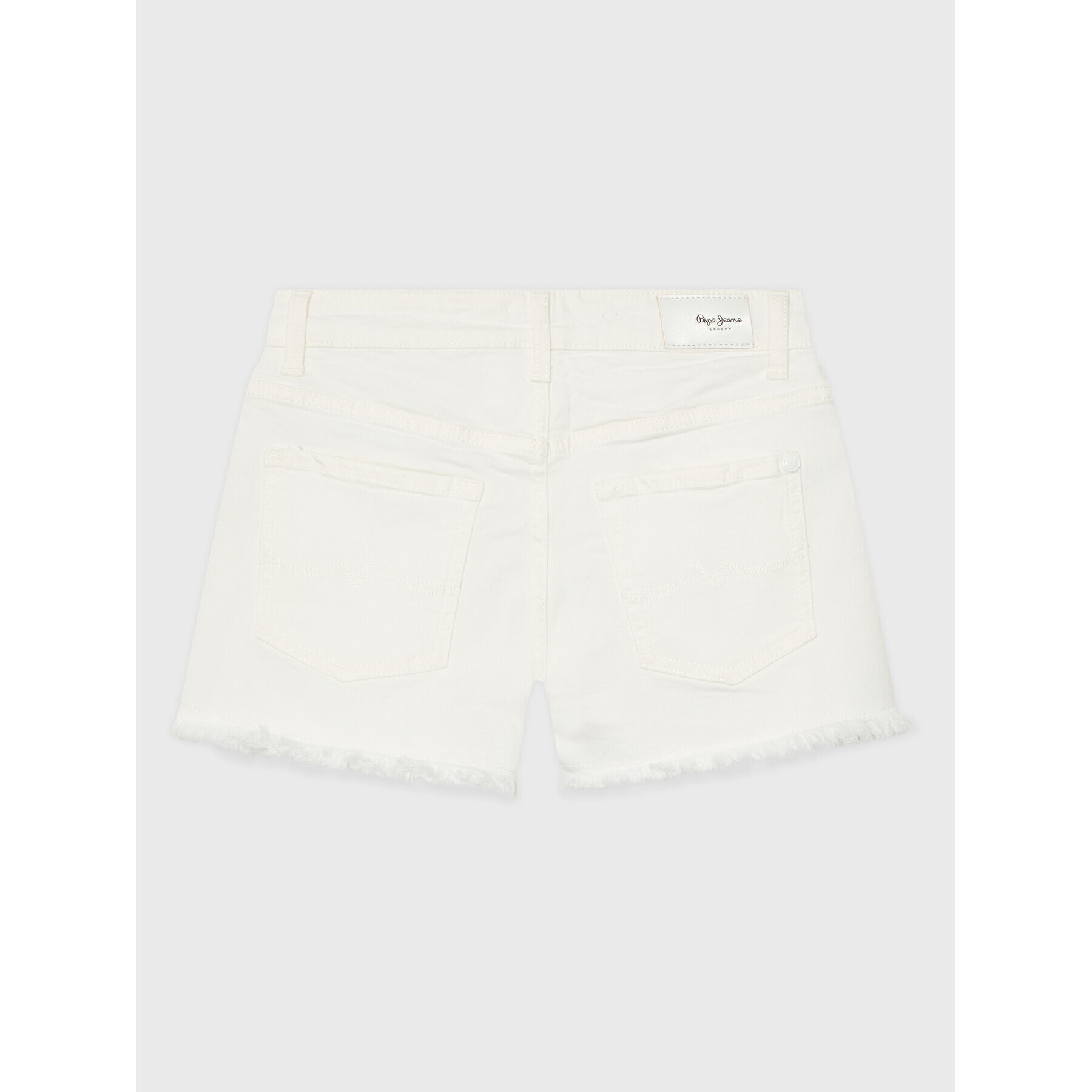 Pepe Jeans Pantaloni scurți de blugi Patty Short PG800783TR0 Alb Regular Fit - Pled.ro