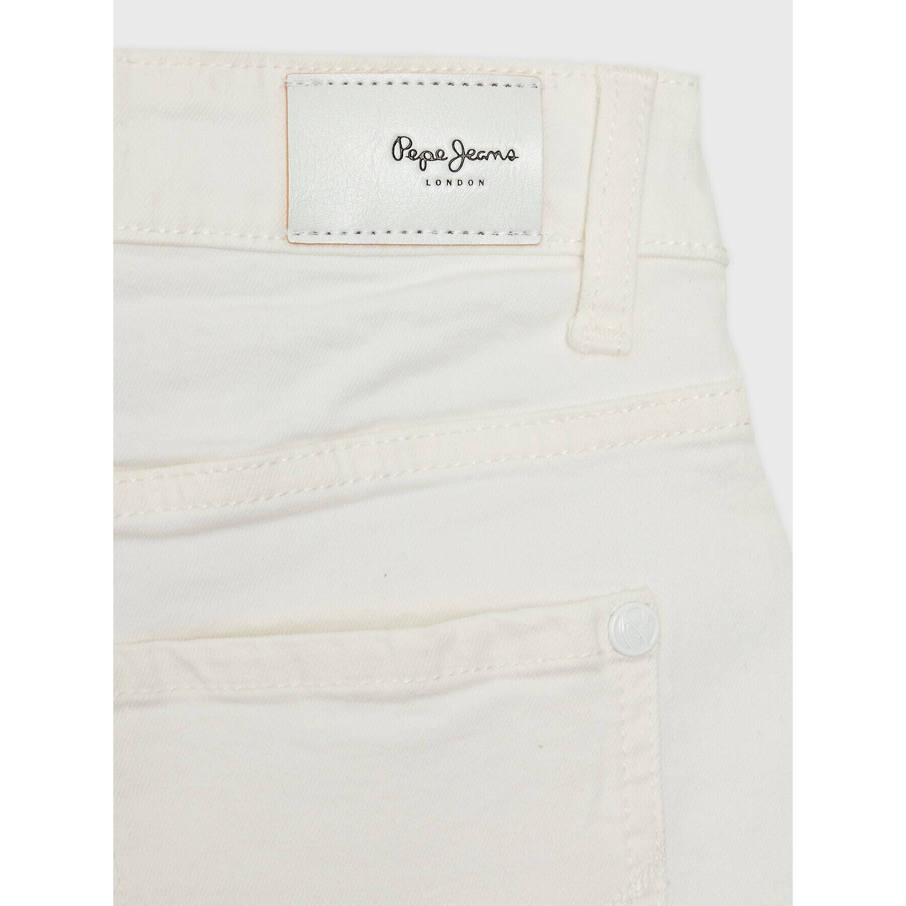 Pepe Jeans Pantaloni scurți de blugi Patty Short PG800783TR0 Alb Regular Fit - Pled.ro