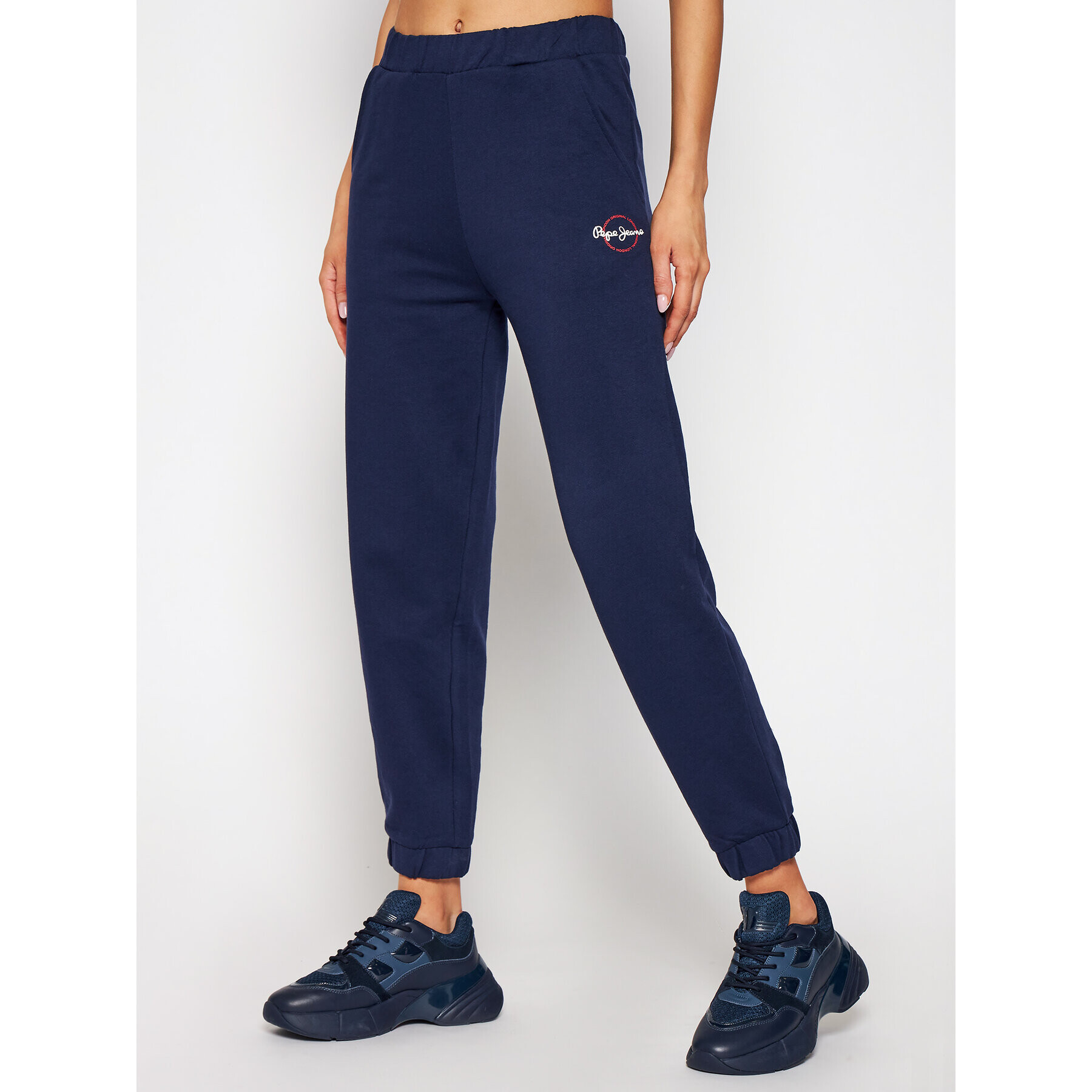 Pepe Jeans Pantaloni trening Chantal PL211455 Bleumarin Regular Fit - Pled.ro