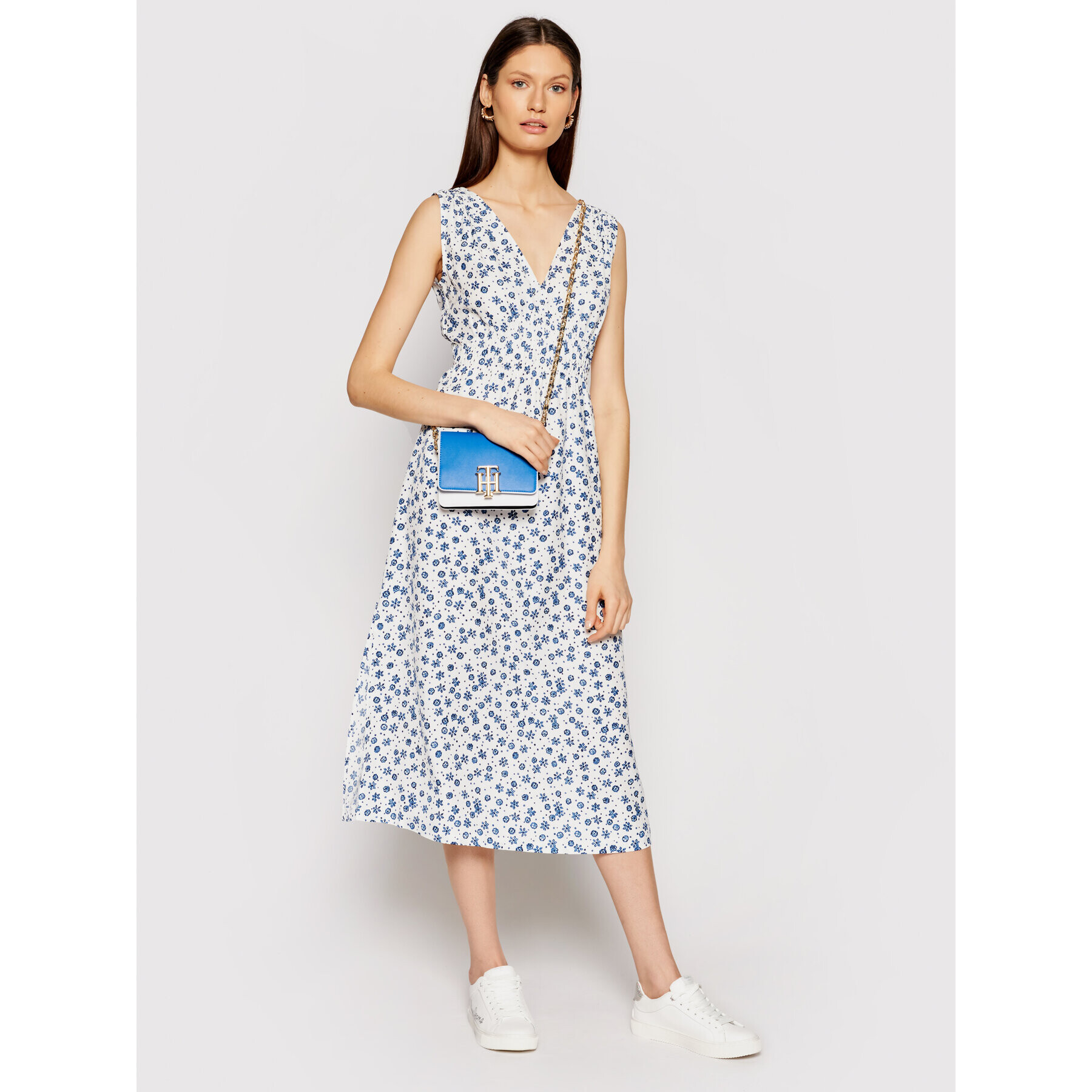 Pepe Jeans Rochie de vară Lou PL952844 Alb Regular Fit - Pled.ro