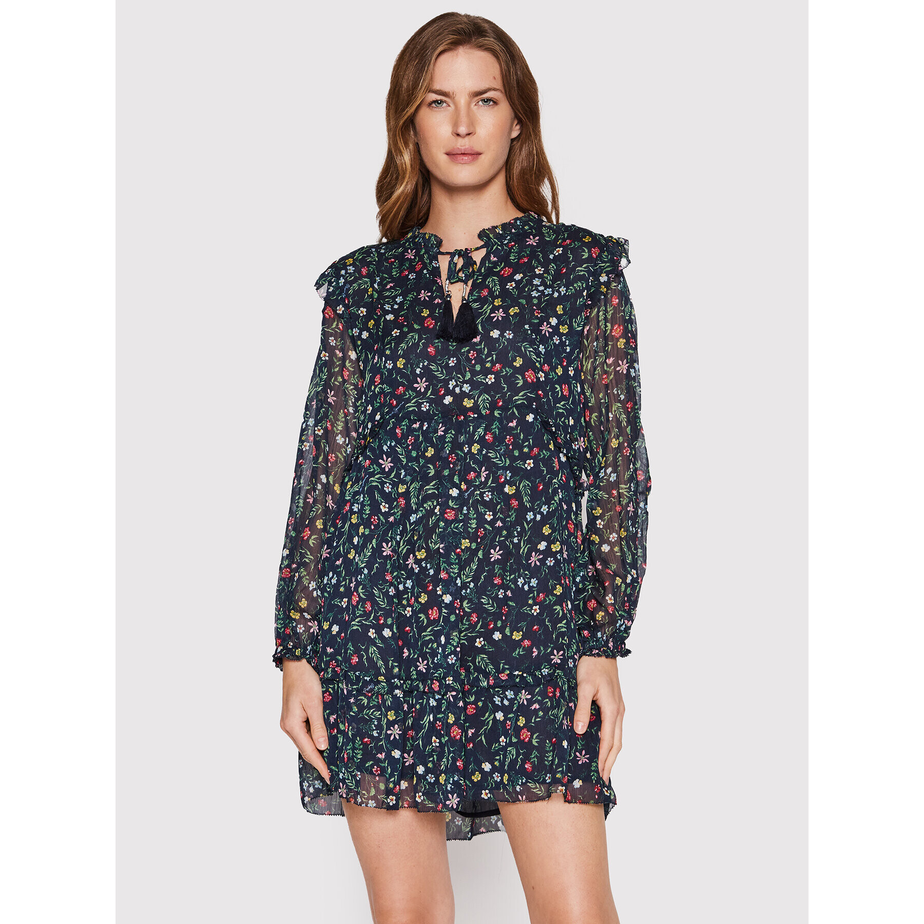 Pepe Jeans Rochie de vară Demi PL953096 Bleumarin Regular Fit - Pled.ro