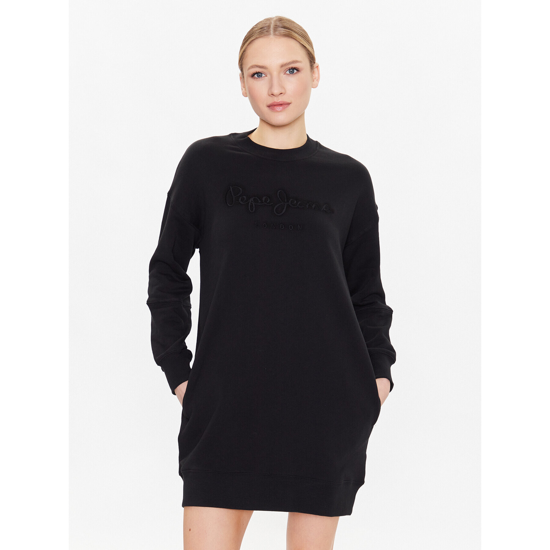 Pepe Jeans Rochie de zi Lexie PL953201 Negru Regular Fit - Pled.ro