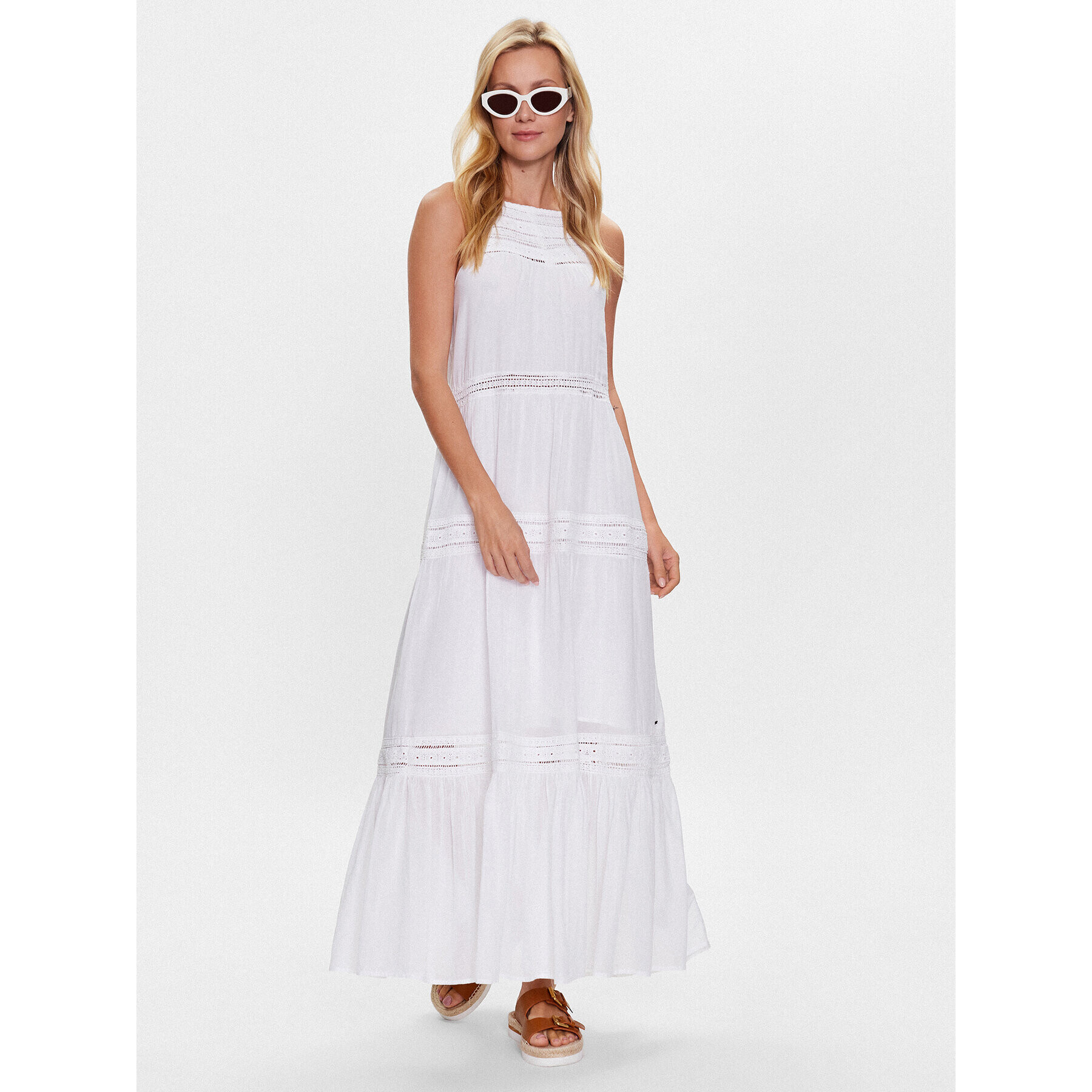 Pepe Jeans Rochie de zi Pipra PL953276 Alb Regular Fit - Pled.ro