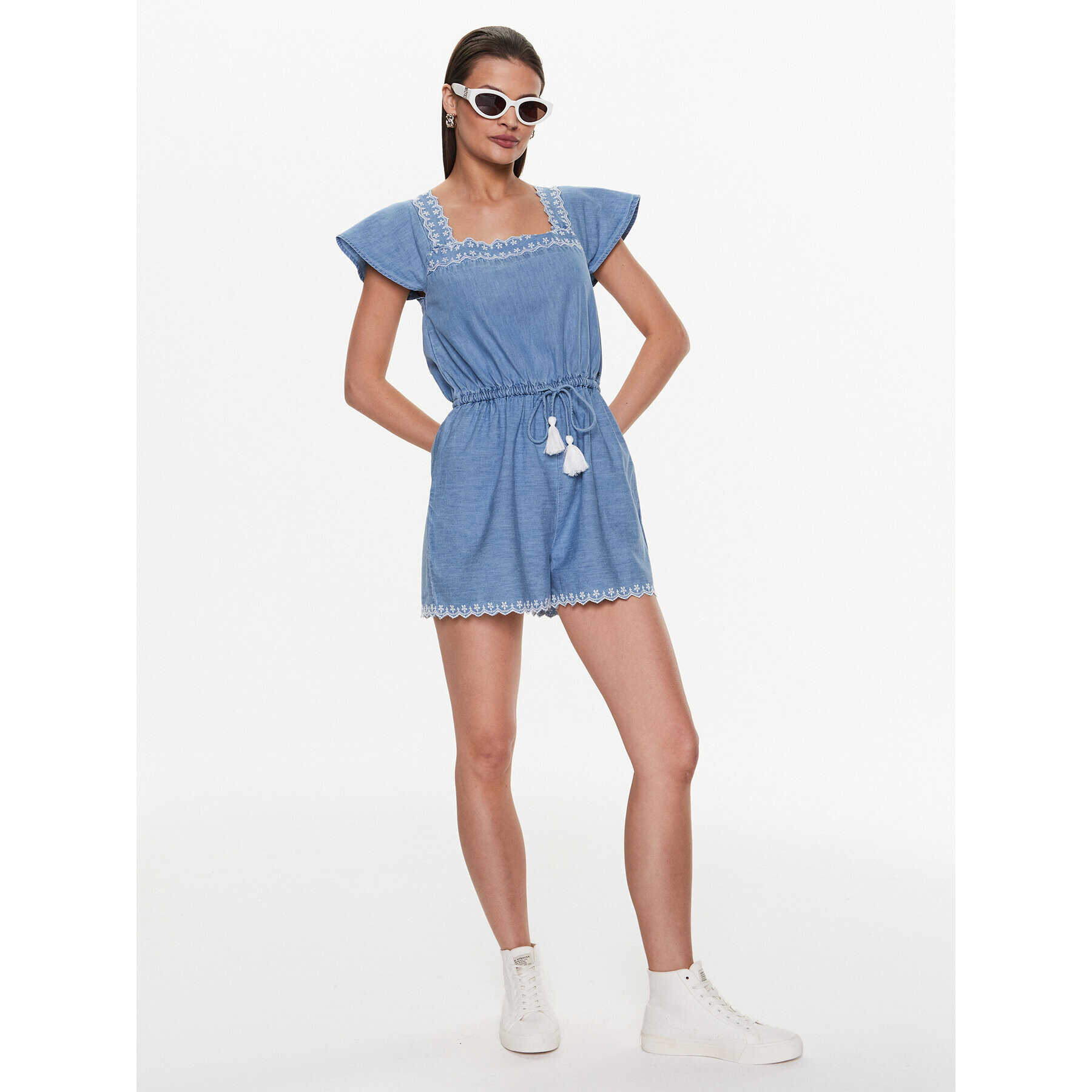 Pepe Jeans Salopetă Angela PL230431 Albastru Regular Fit - Pled.ro