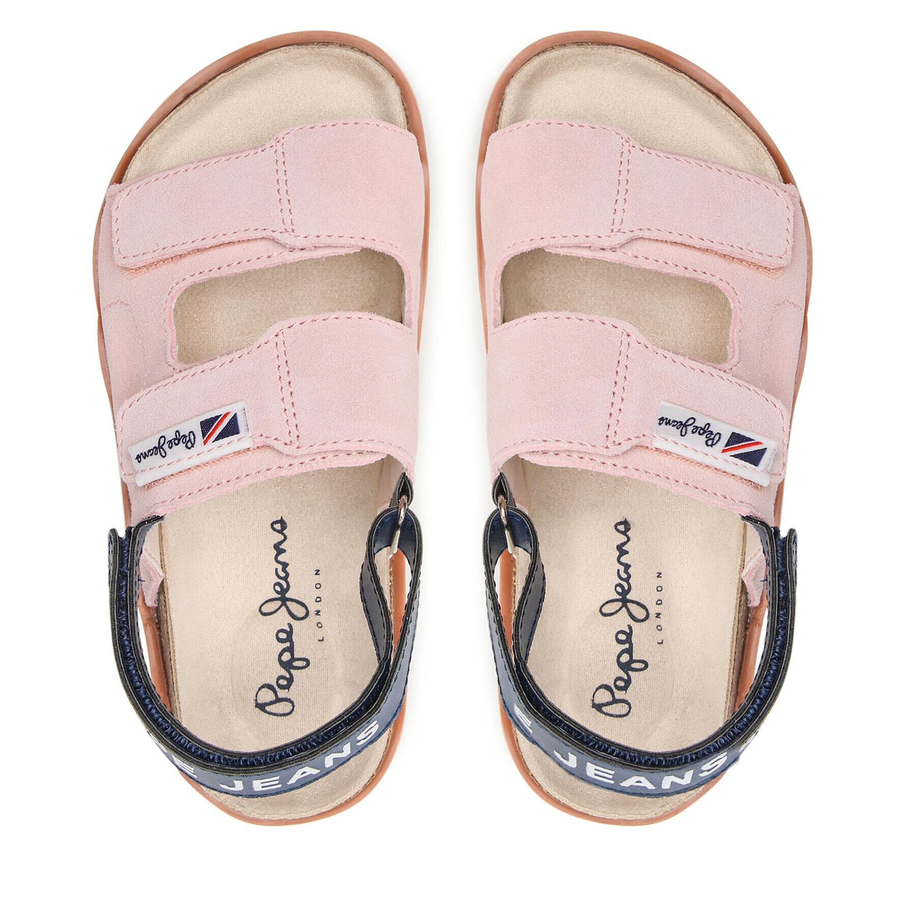 Pepe Jeans Sandale Berlin Girl Strap PGS90179 Roz - Pled.ro