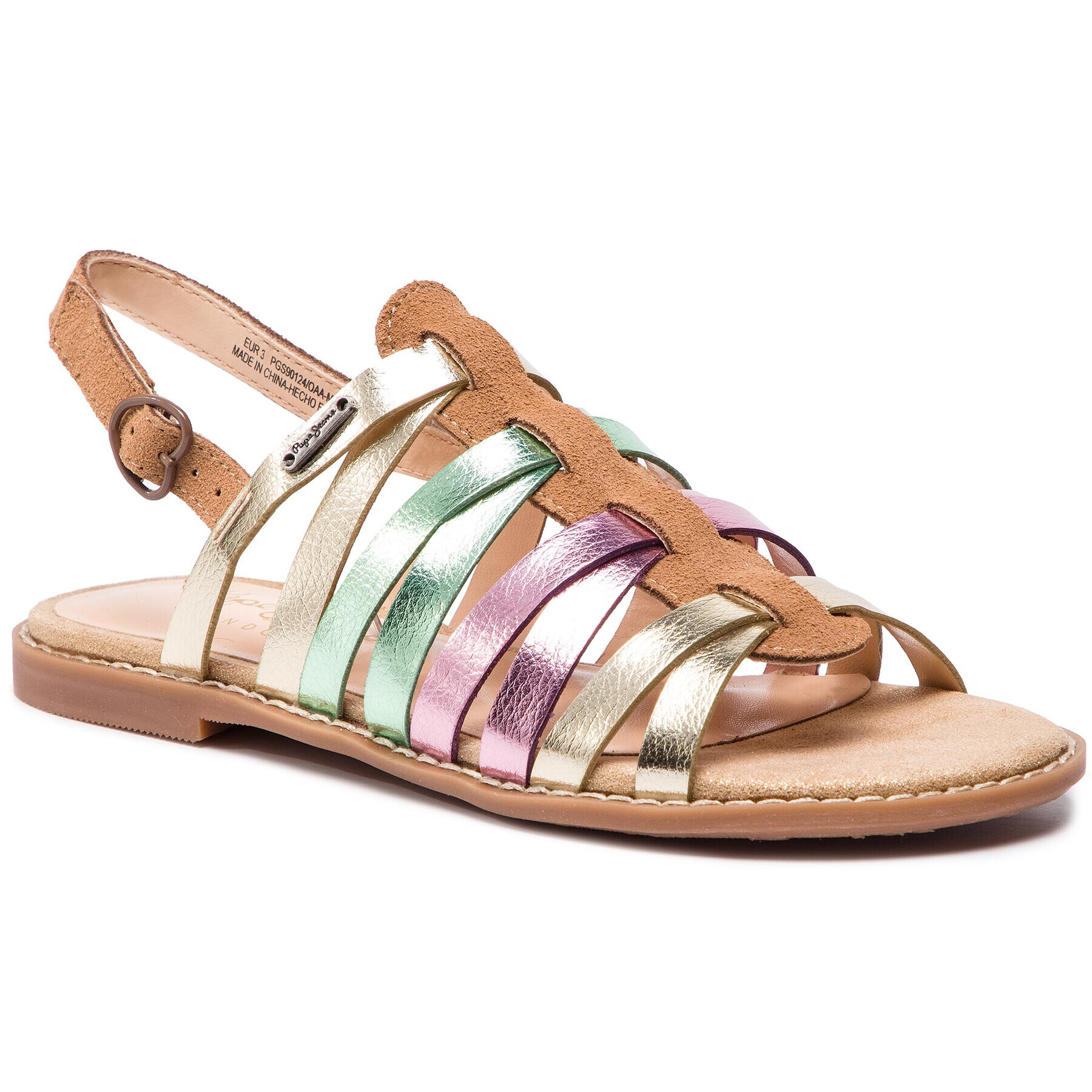 Pepe Jeans Sandale Elsa Tiras Metal PGS90124 Colorat - Pled.ro