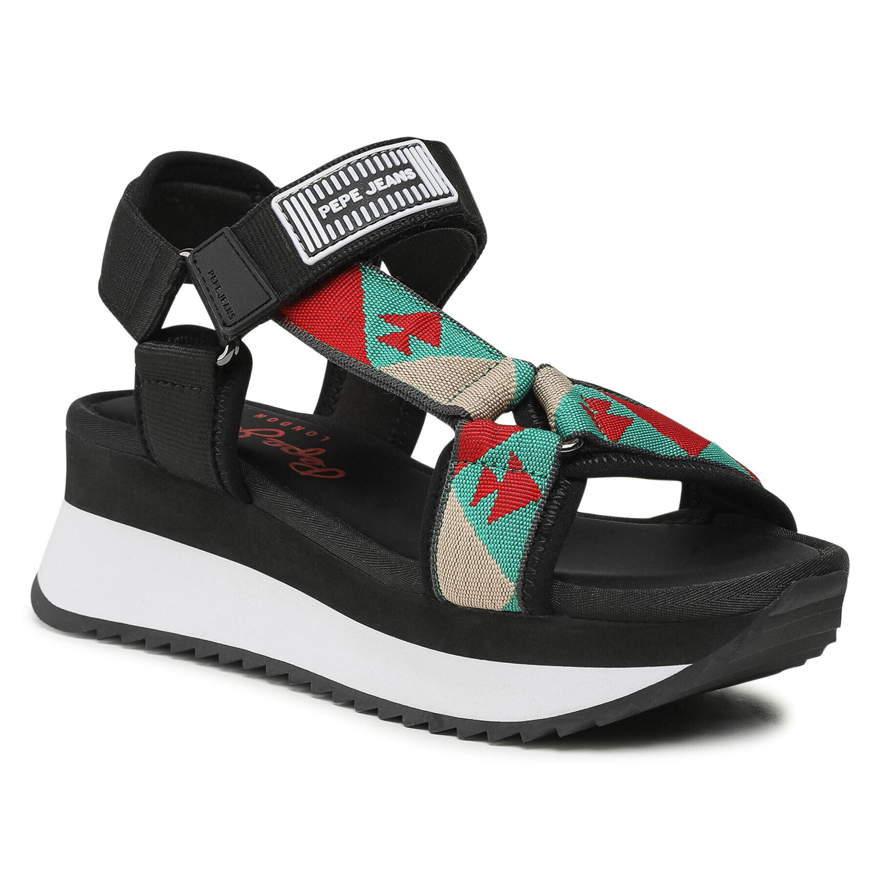 Pepe Jeans Sandale Fuji Ethnic PLS90504 Negru - Pled.ro