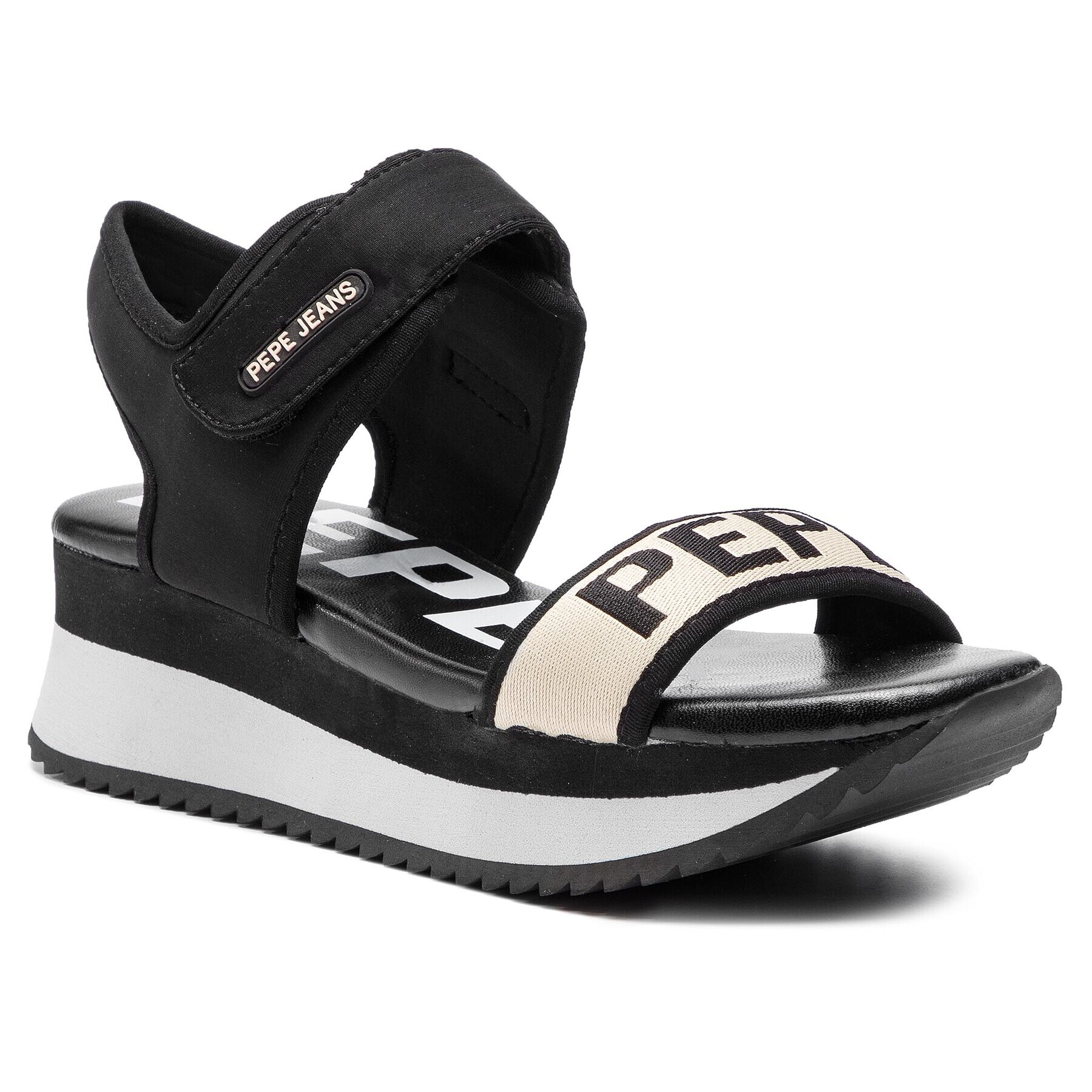 Pepe Jeans Sandale Fuji Mania PLS90394 Negru - Pled.ro