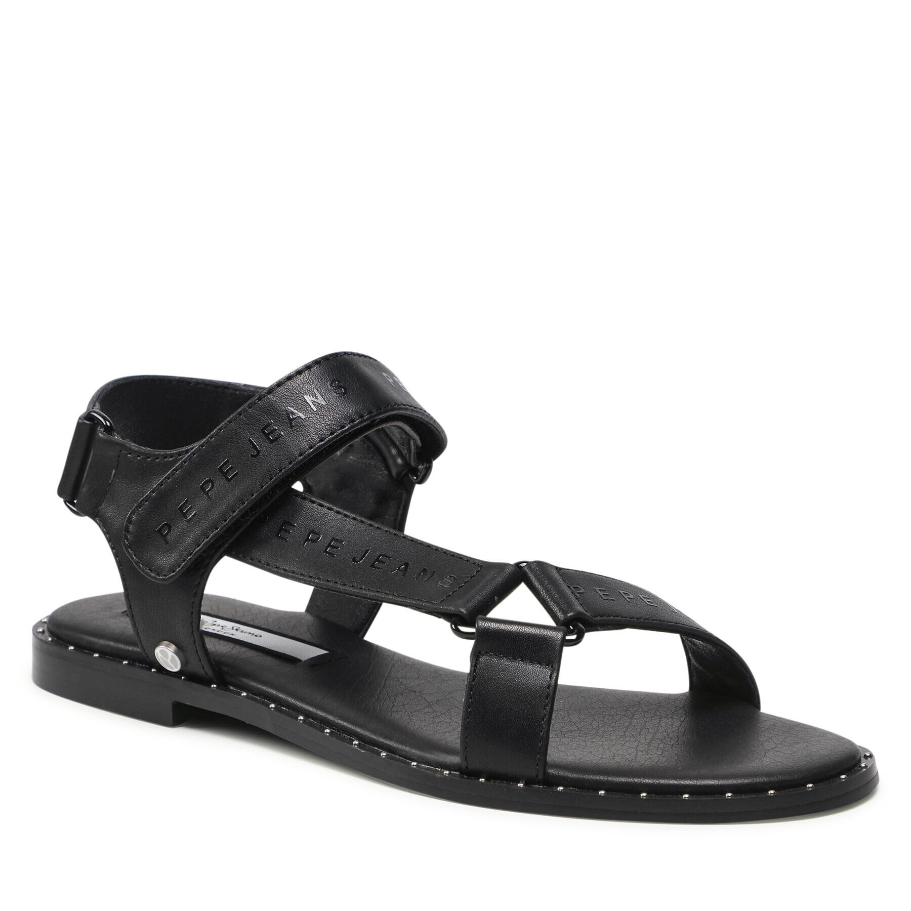 Pepe Jeans Sandale Hayes Logo PLS90546 Negru - Pled.ro