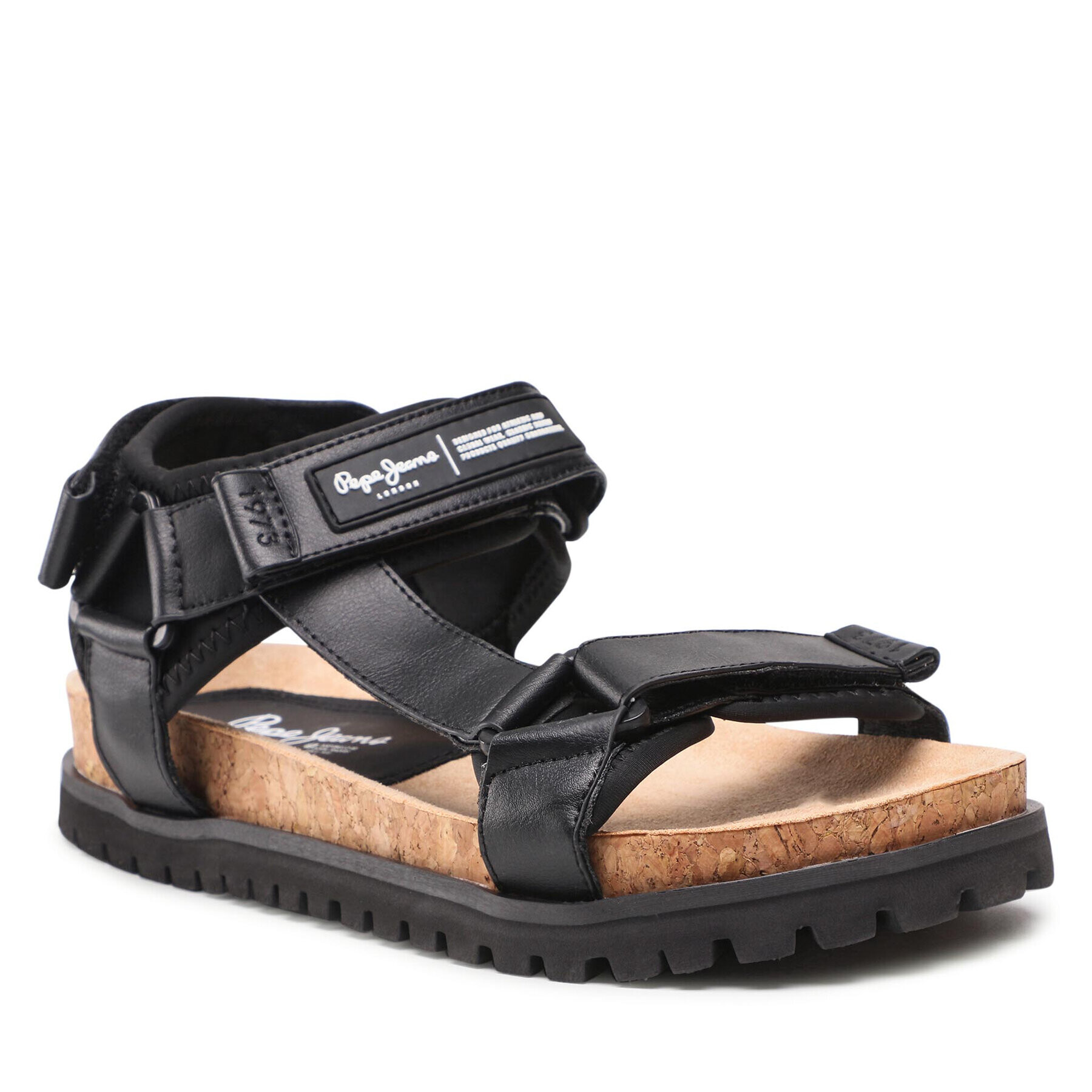 Pepe Jeans Sandale Urban Sandal Cork PMS90094 Negru - Pled.ro