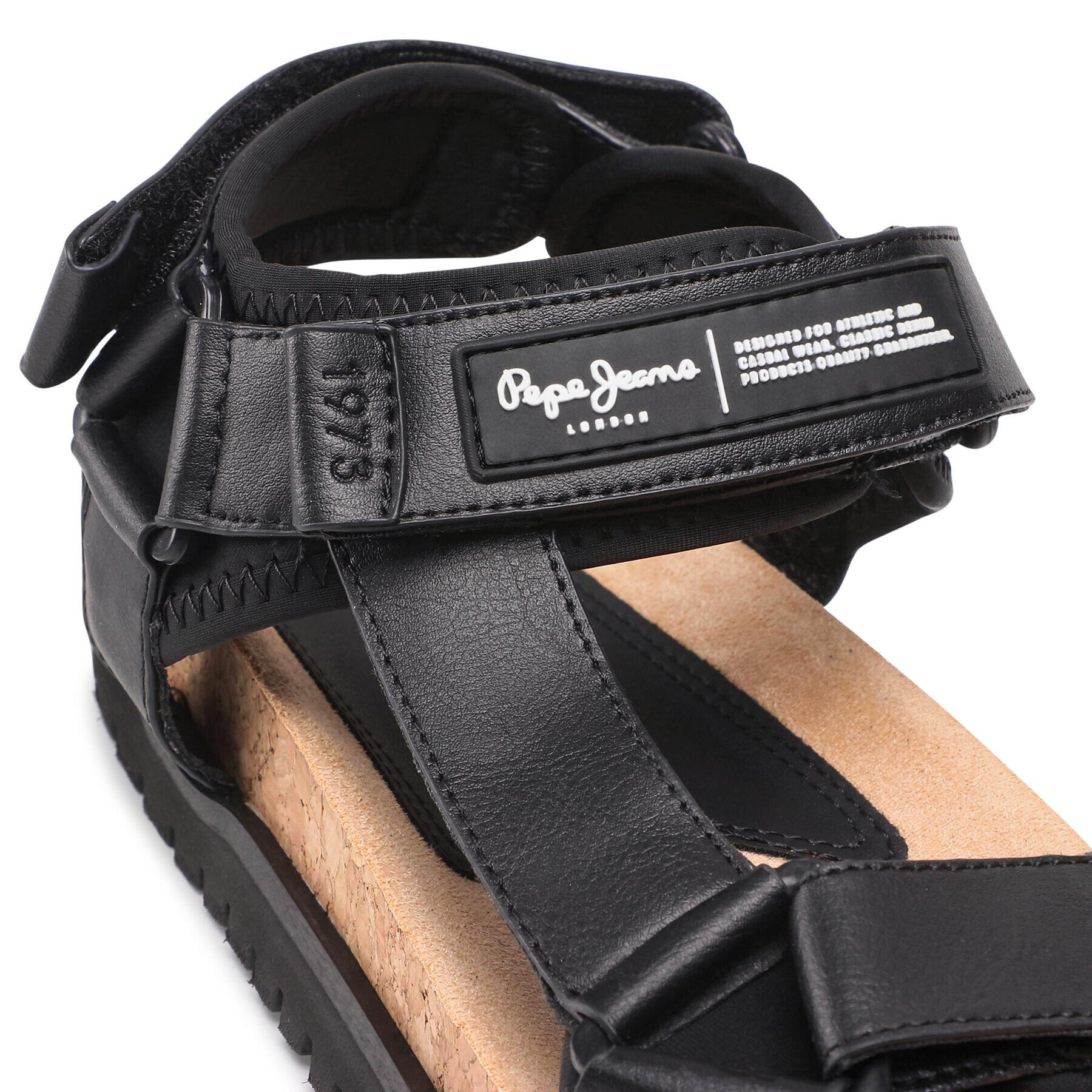 Pepe Jeans Sandale Urban Sandal Cork PMS90094 Negru - Pled.ro