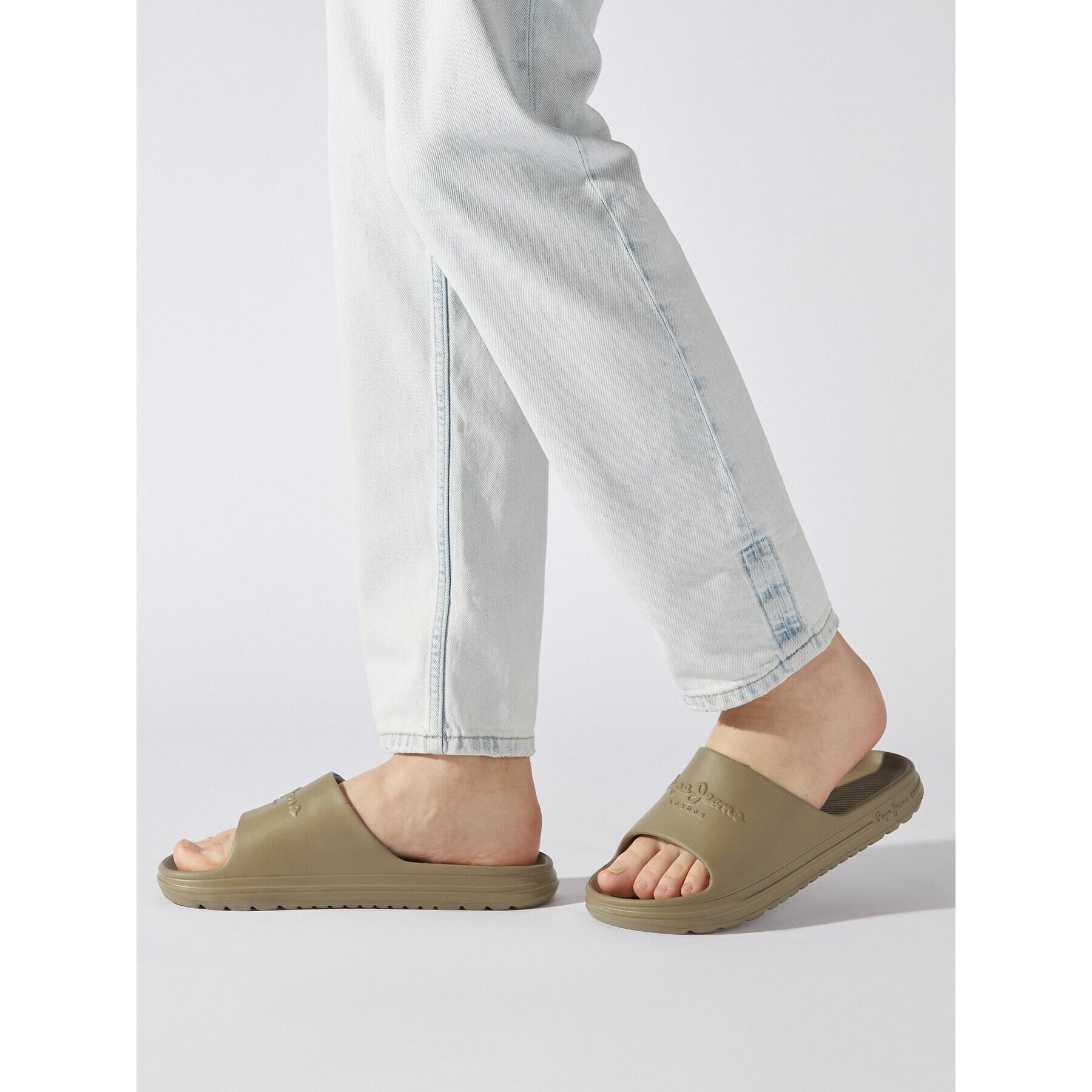 Pepe Jeans Şlapi Beach Slide PMS70121 Kaki - Pled.ro