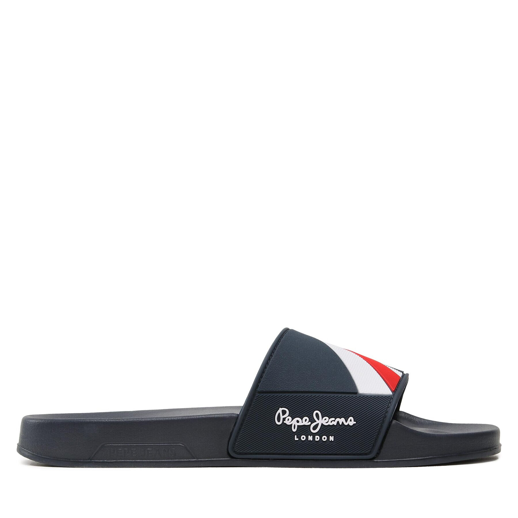 Pepe Jeans Șlapi Slider Texture PMS70125 Bleumarin - Pled.ro