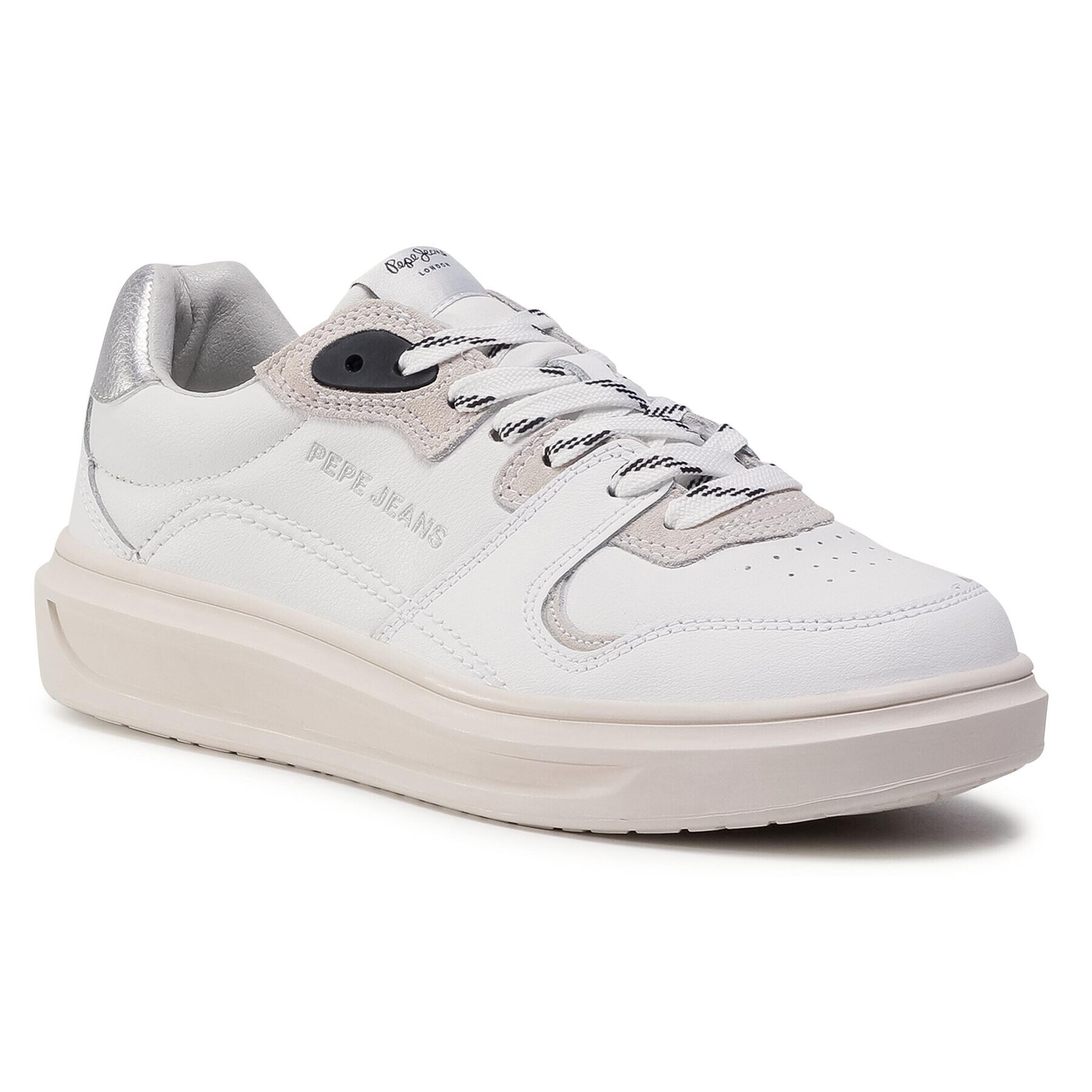 Pepe Jeans Sneakers Abbey Skate PLS31054 Alb - Pled.ro