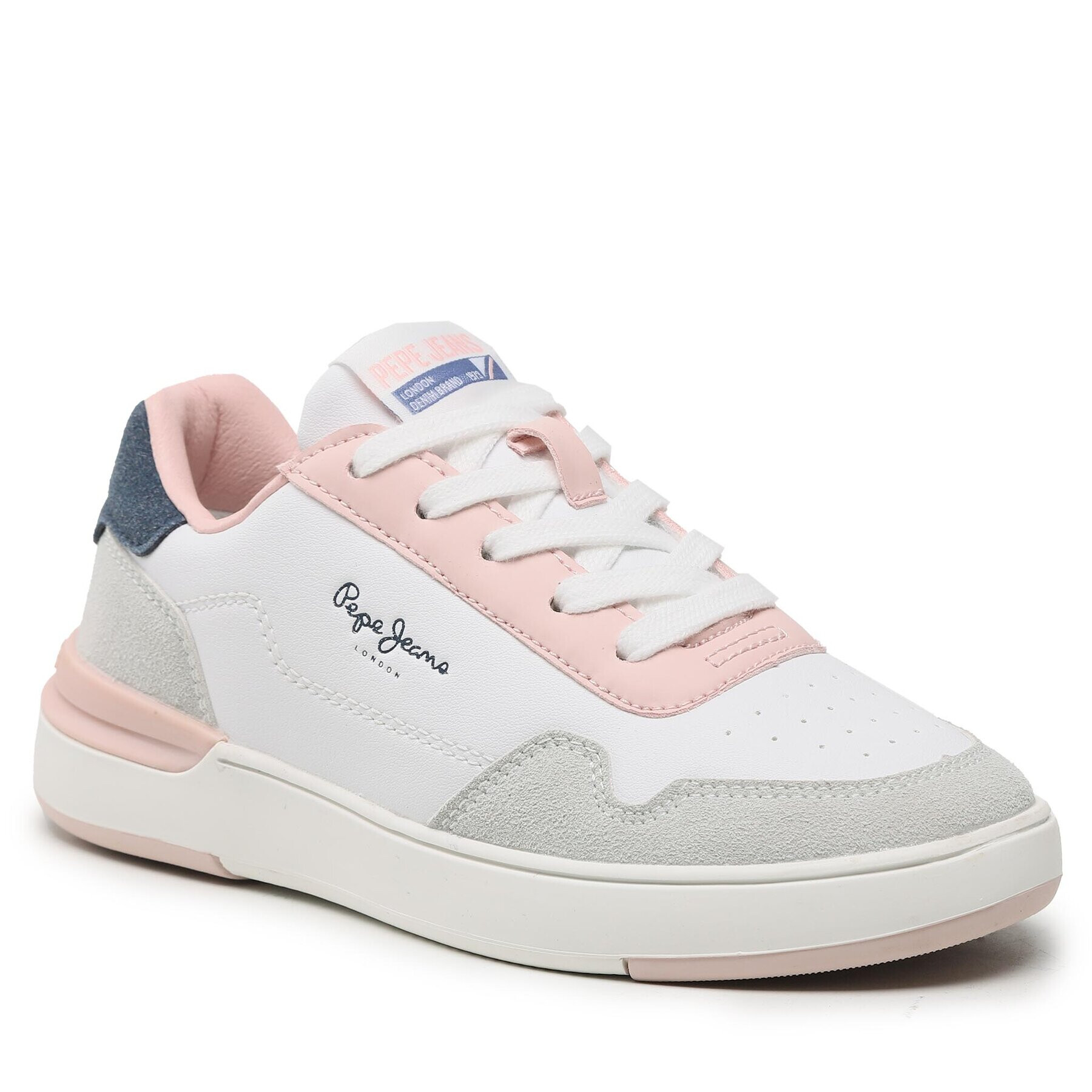 Pepe Jeans Sneakers Baxter Basic G PGS30579 Alb - Pled.ro