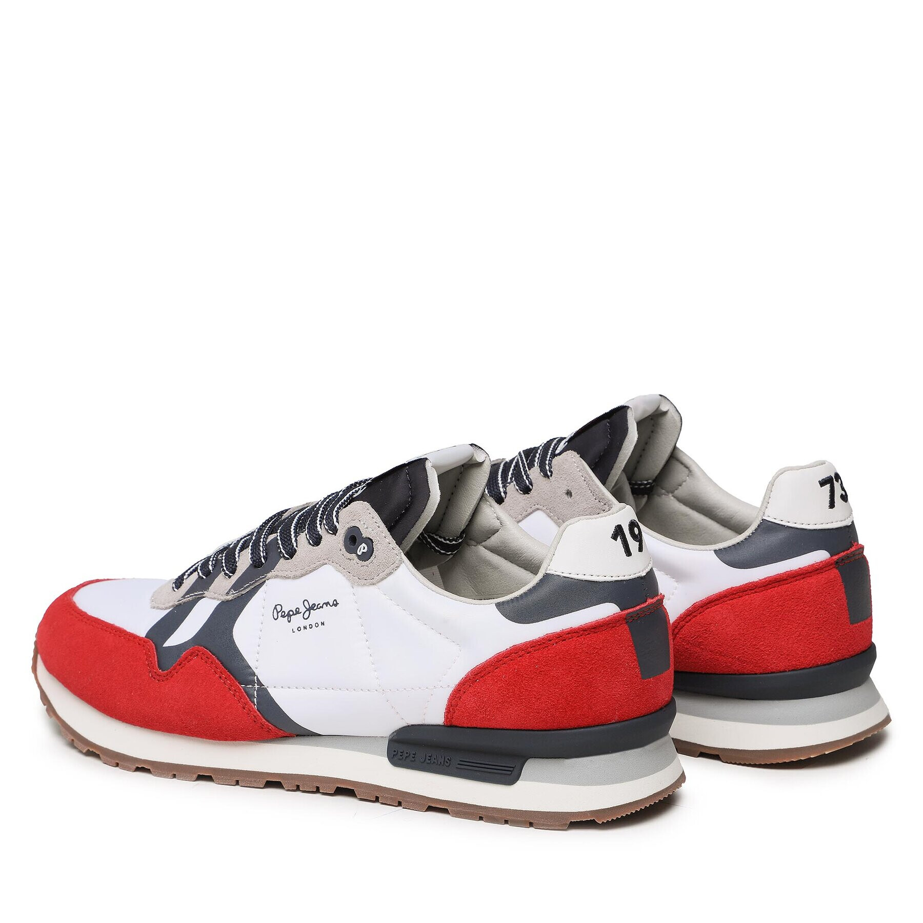 Pepe Jeans Sneakers Brit Man Print PMS30923 Alb - Pled.ro