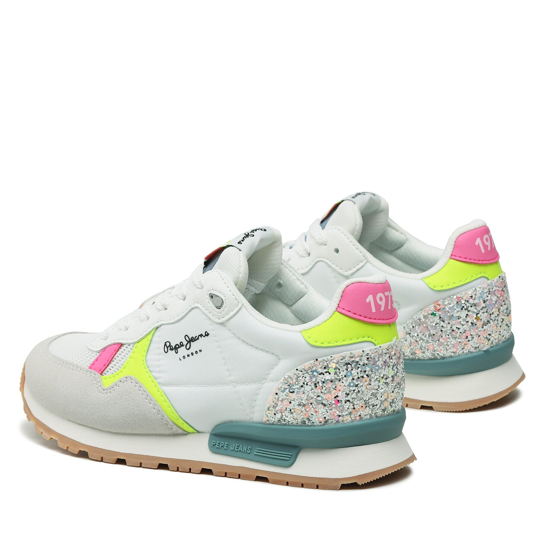 Pepe Jeans Sneakers Brit Neon G PGS30575 Alb - Pled.ro