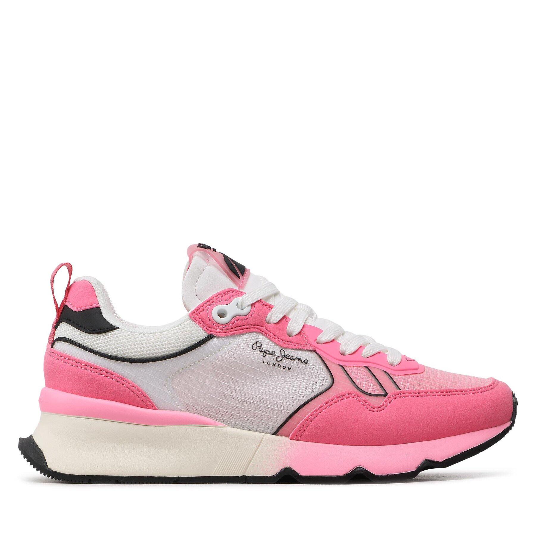 Pepe Jeans Sneakers Brit Pro Neon W PLS31460 Roz - Pled.ro