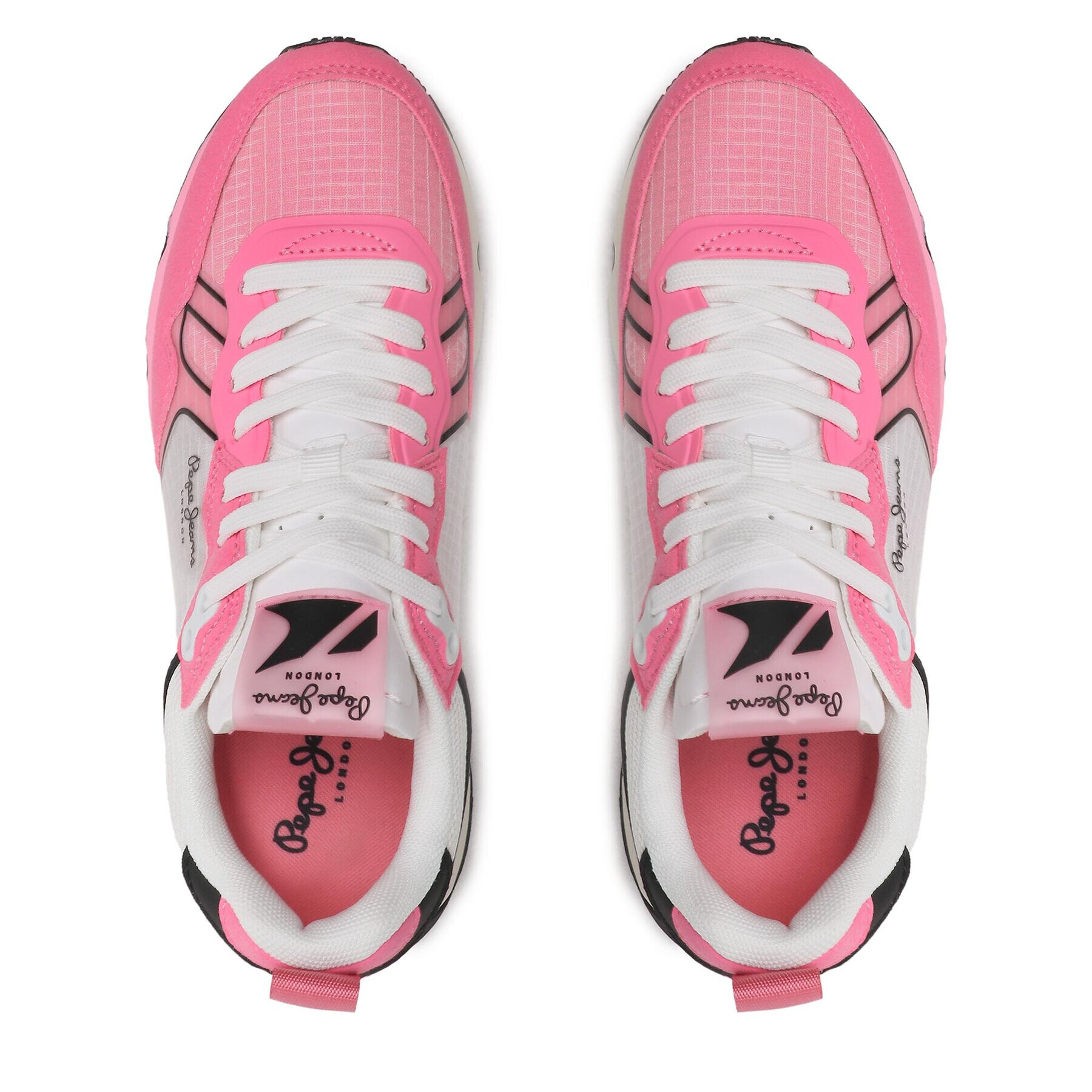 Pepe Jeans Sneakers Brit Pro Neon W PLS31460 Roz - Pled.ro