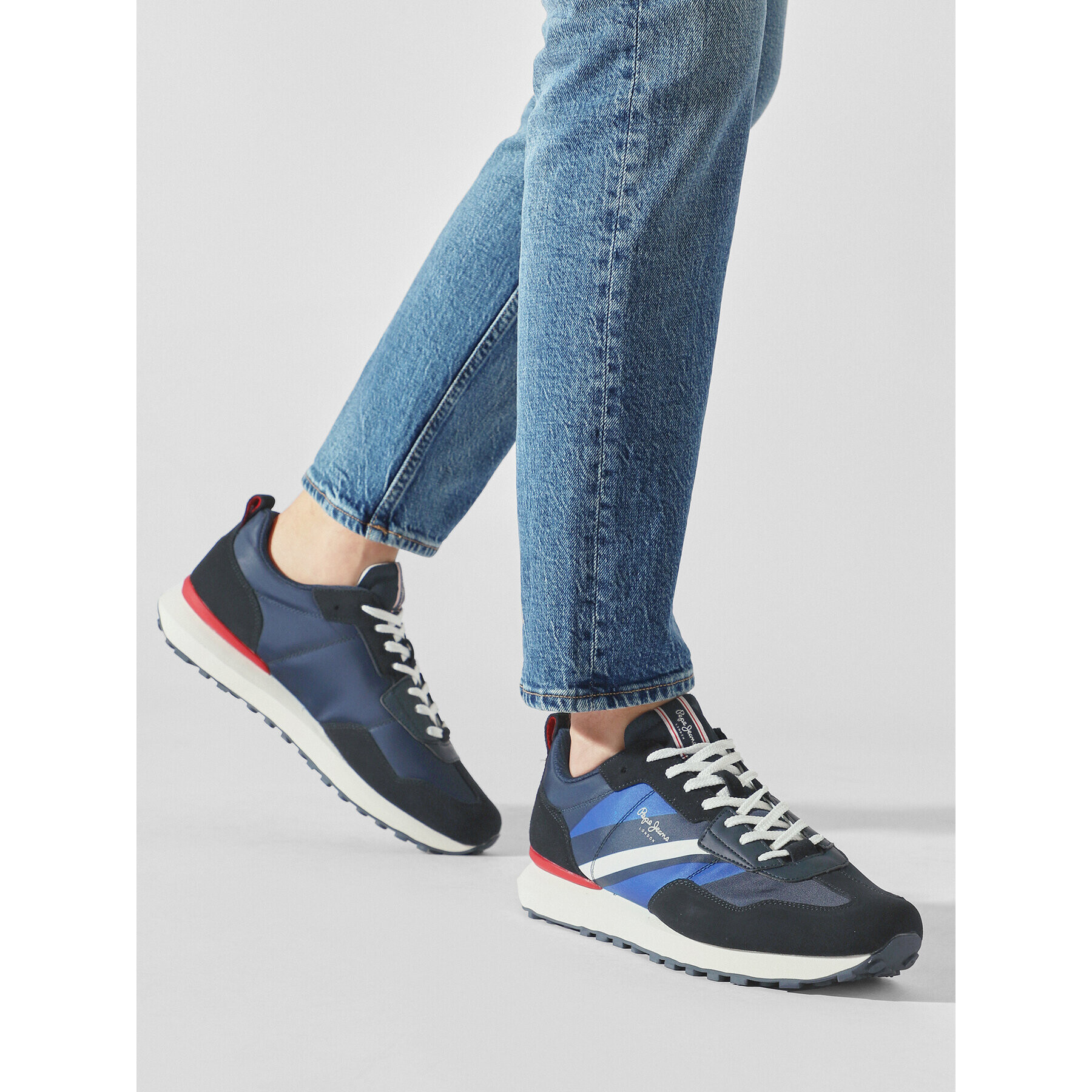 Pepe Jeans Sneakers Foster Man Print PMS30944 Bleumarin - Pled.ro