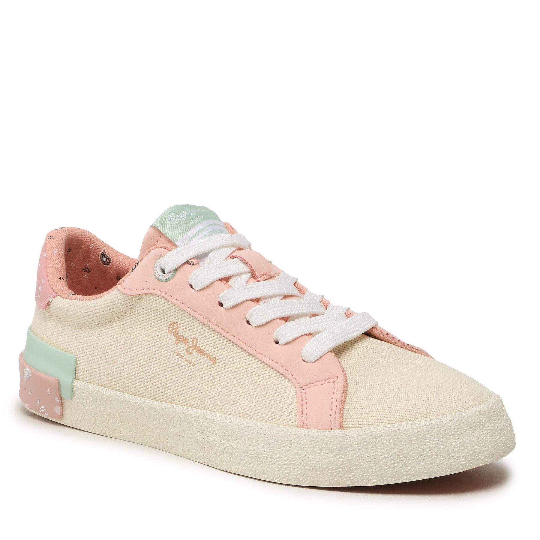 Pepe Jeans Sneakers Kenton Band W PLS31443 Écru - Pled.ro