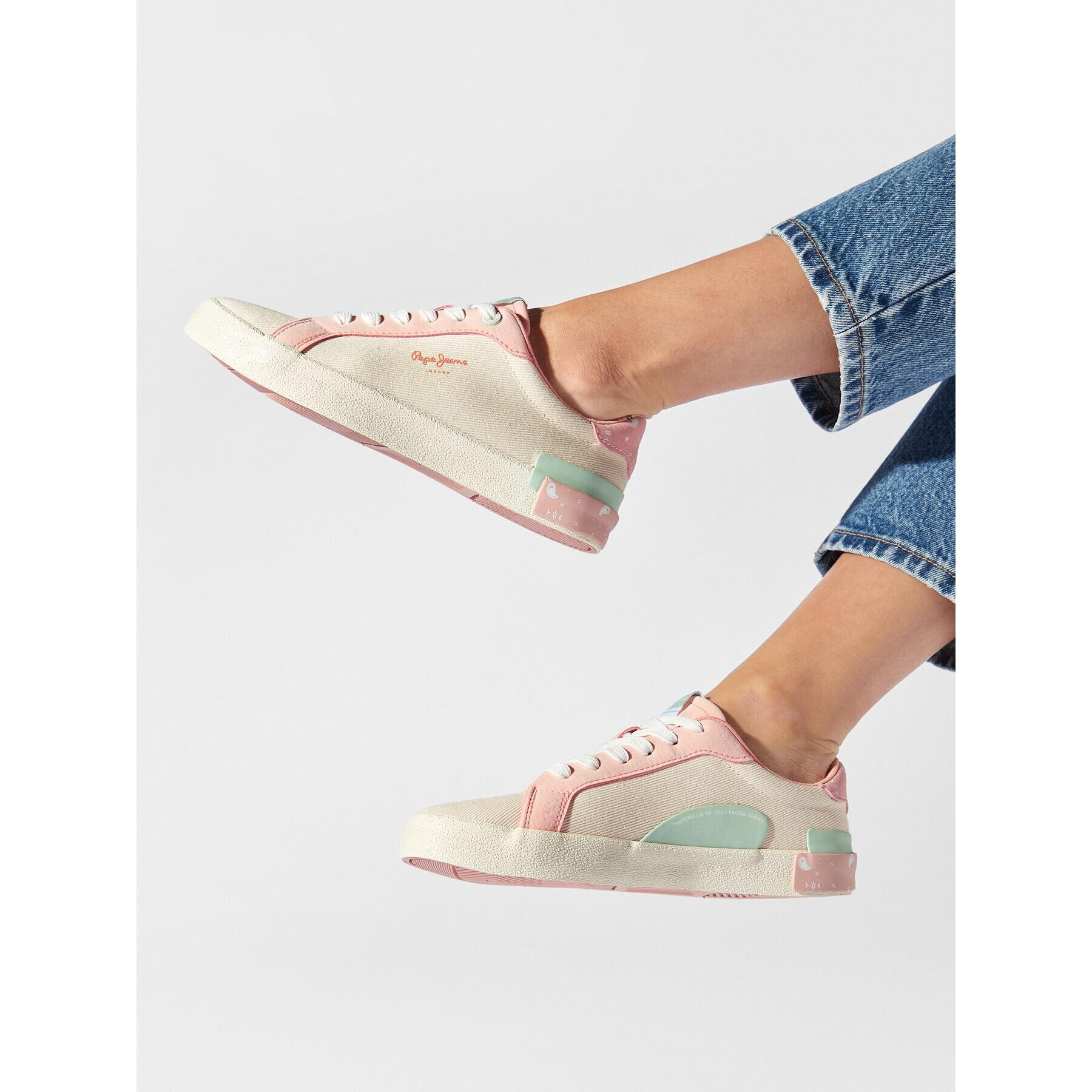 Pepe Jeans Sneakers Kenton Band W PLS31443 Écru - Pled.ro